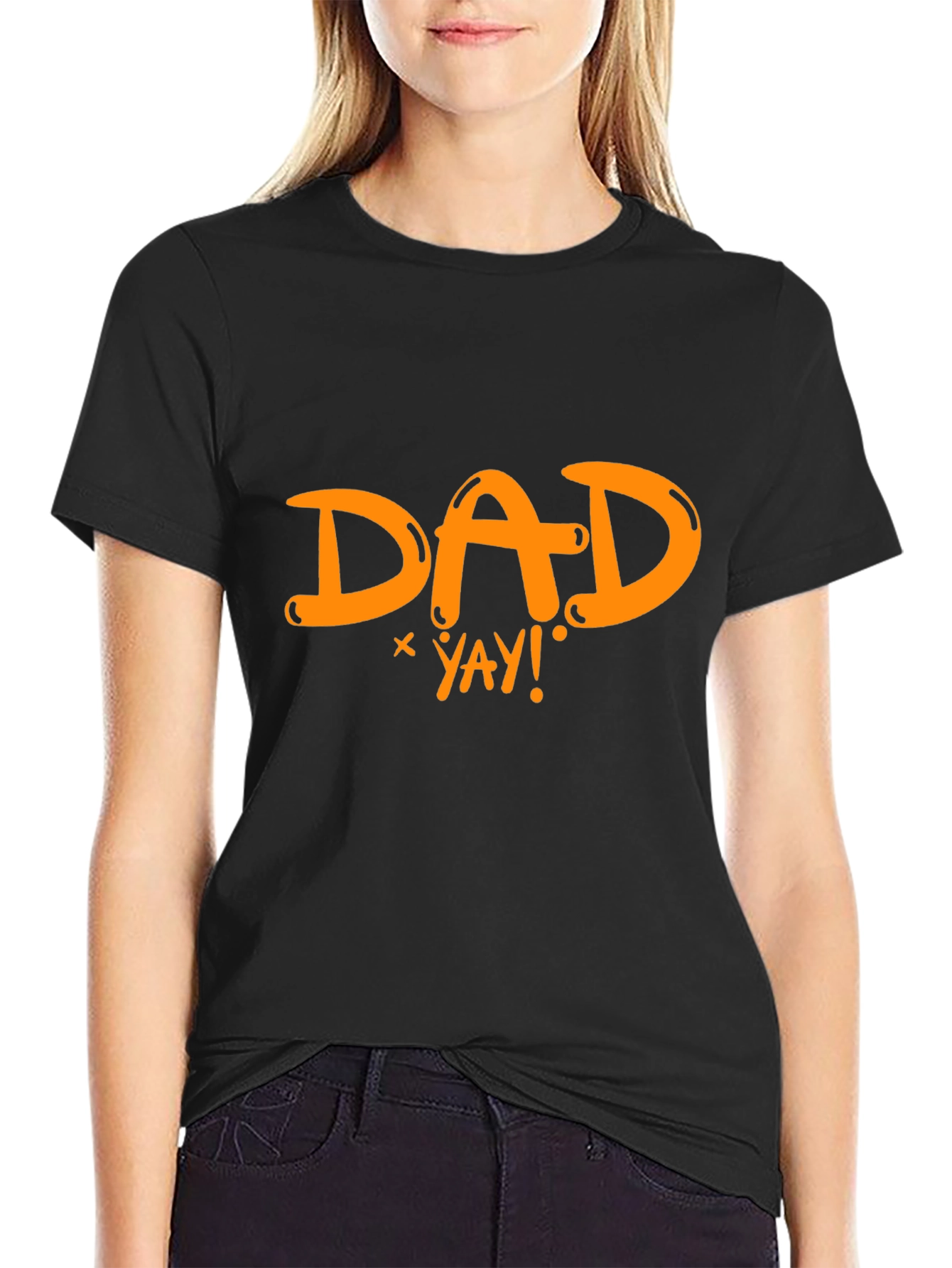 Dad Yay! Graphic Black T-Shirt