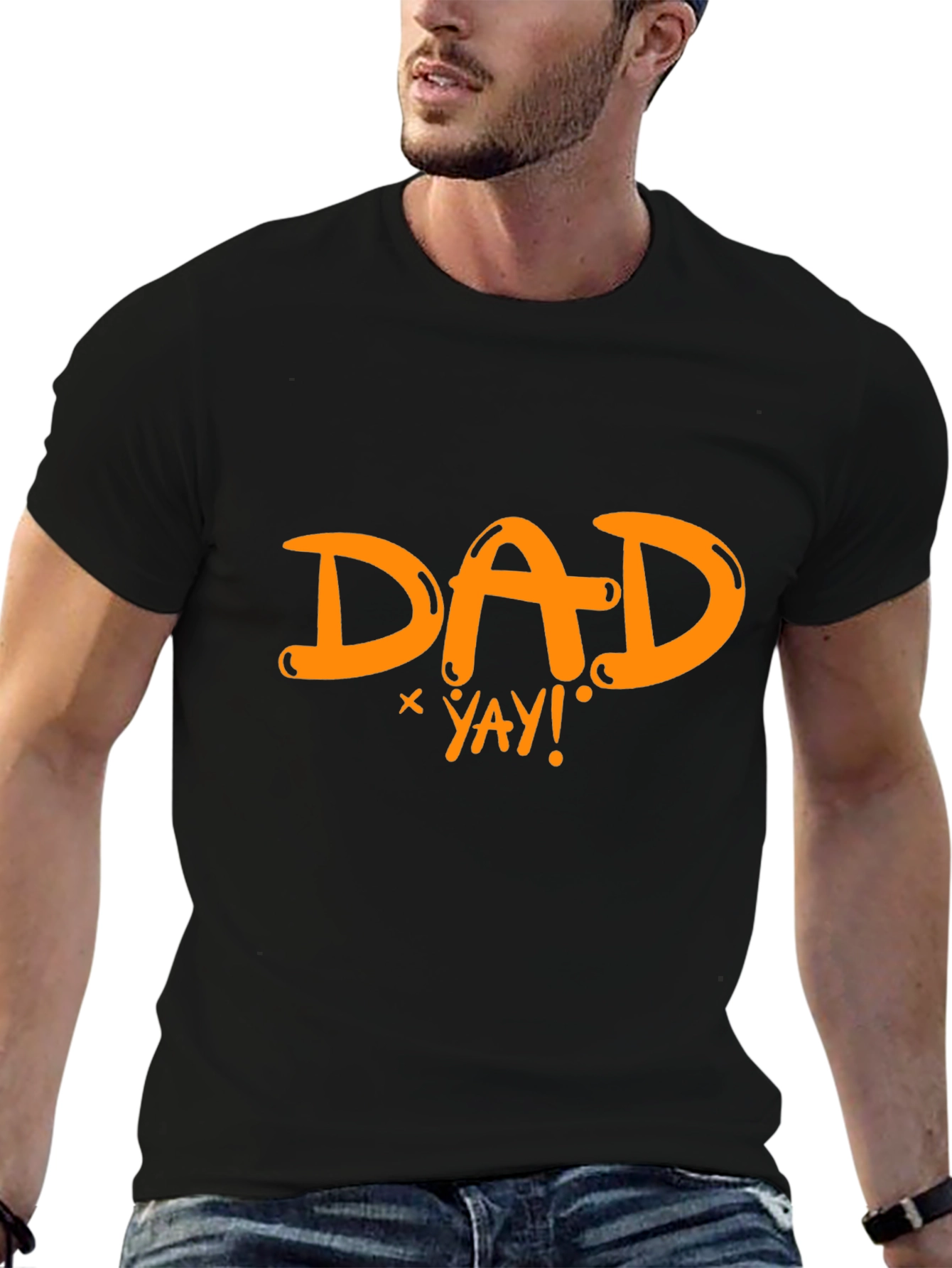 Dad Yay! Graphic Black T-Shirt