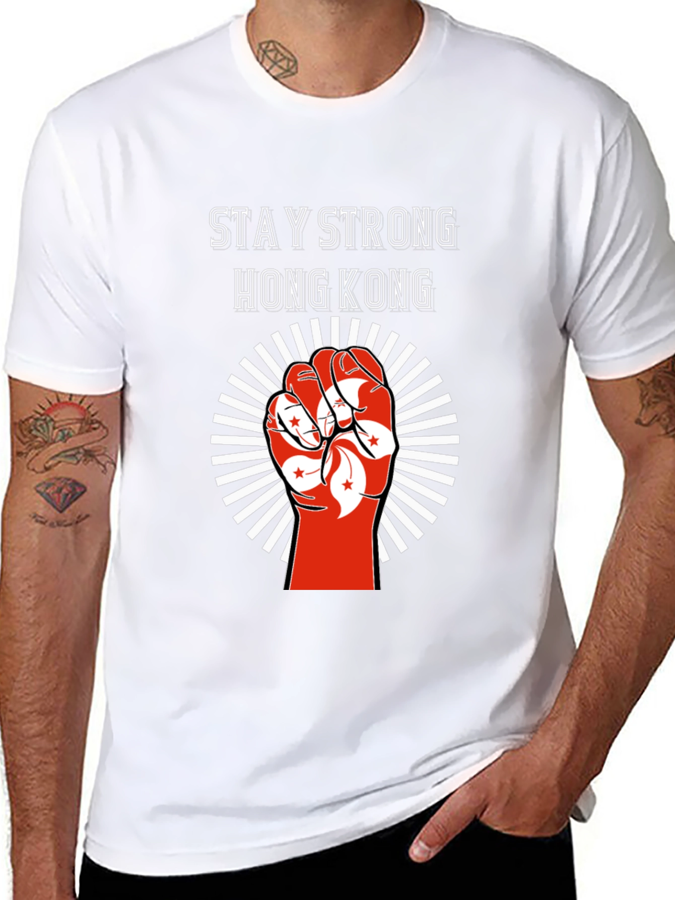 Stay Strong Hong Kong Graphic Tee - Black