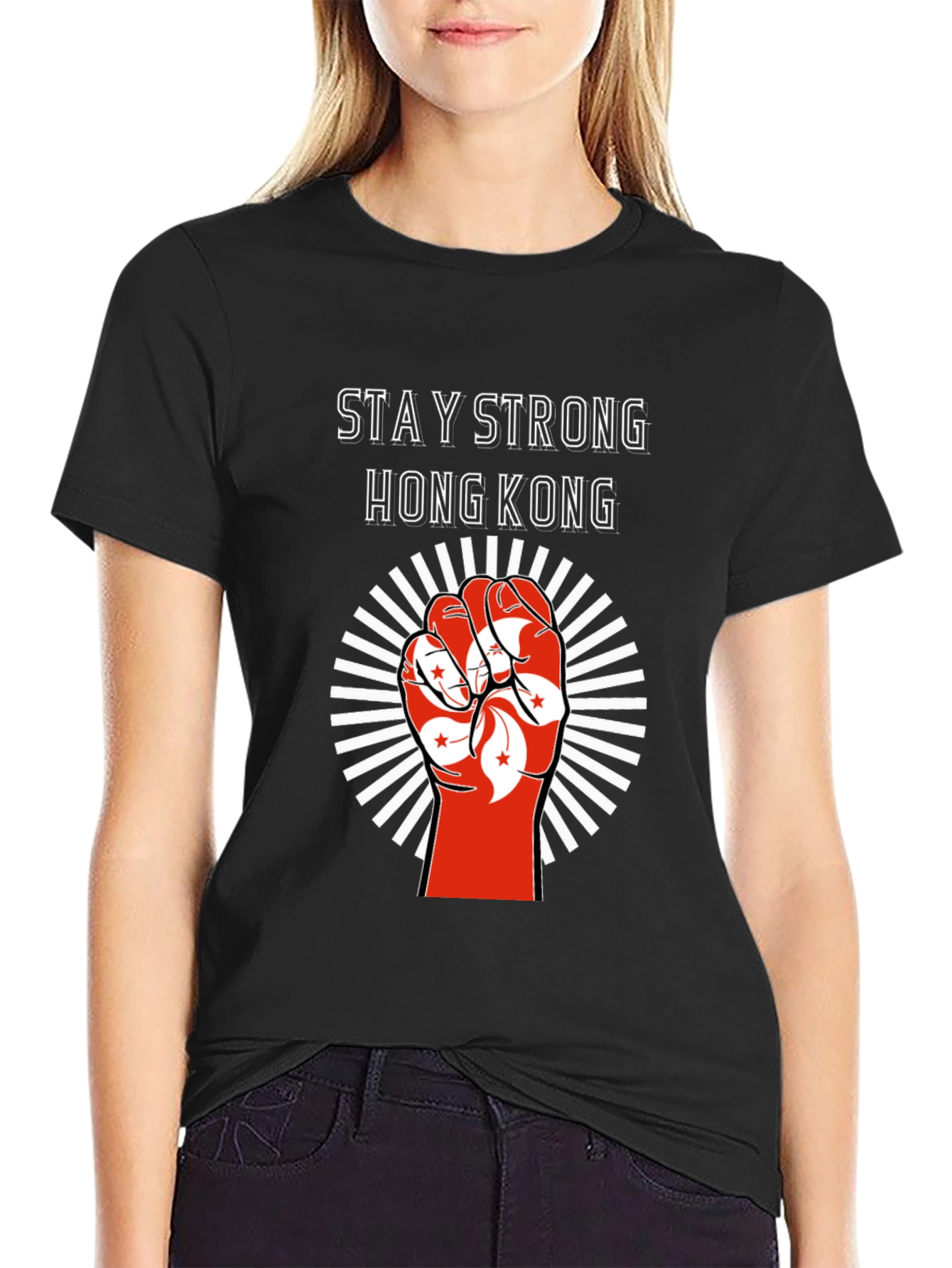 Stay Strong Hong Kong Graphic Tee - Black