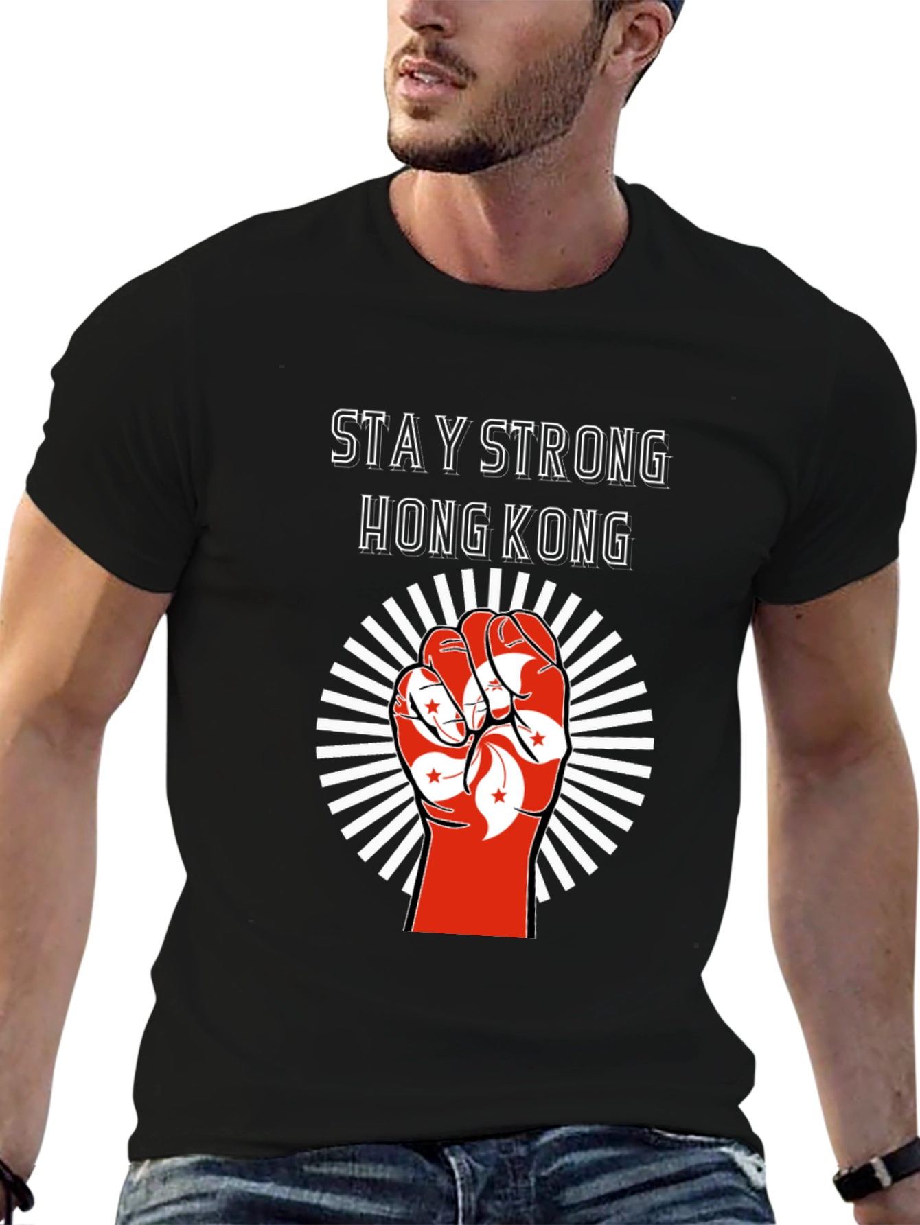 Stay Strong Hong Kong Graphic Tee - Black