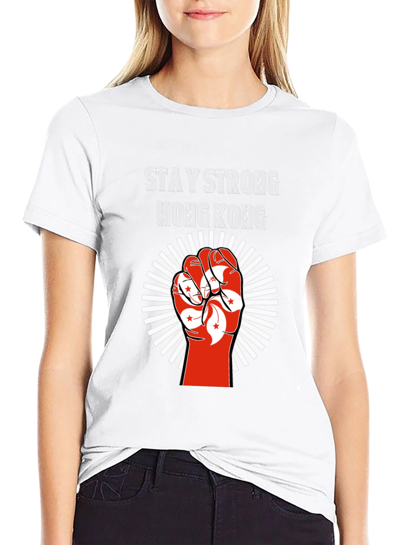 Stay Strong Hong Kong Graphic Tee - Black