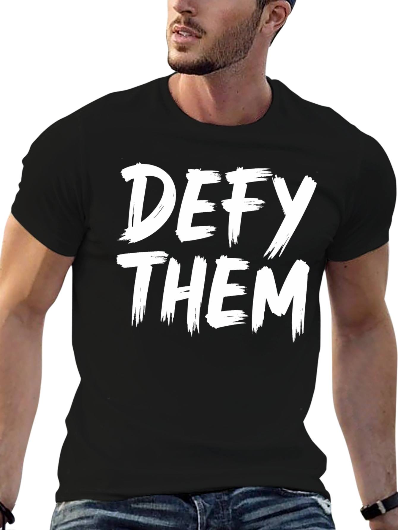 Defy Them Graphic T-Shirt - Bold Statement Tee