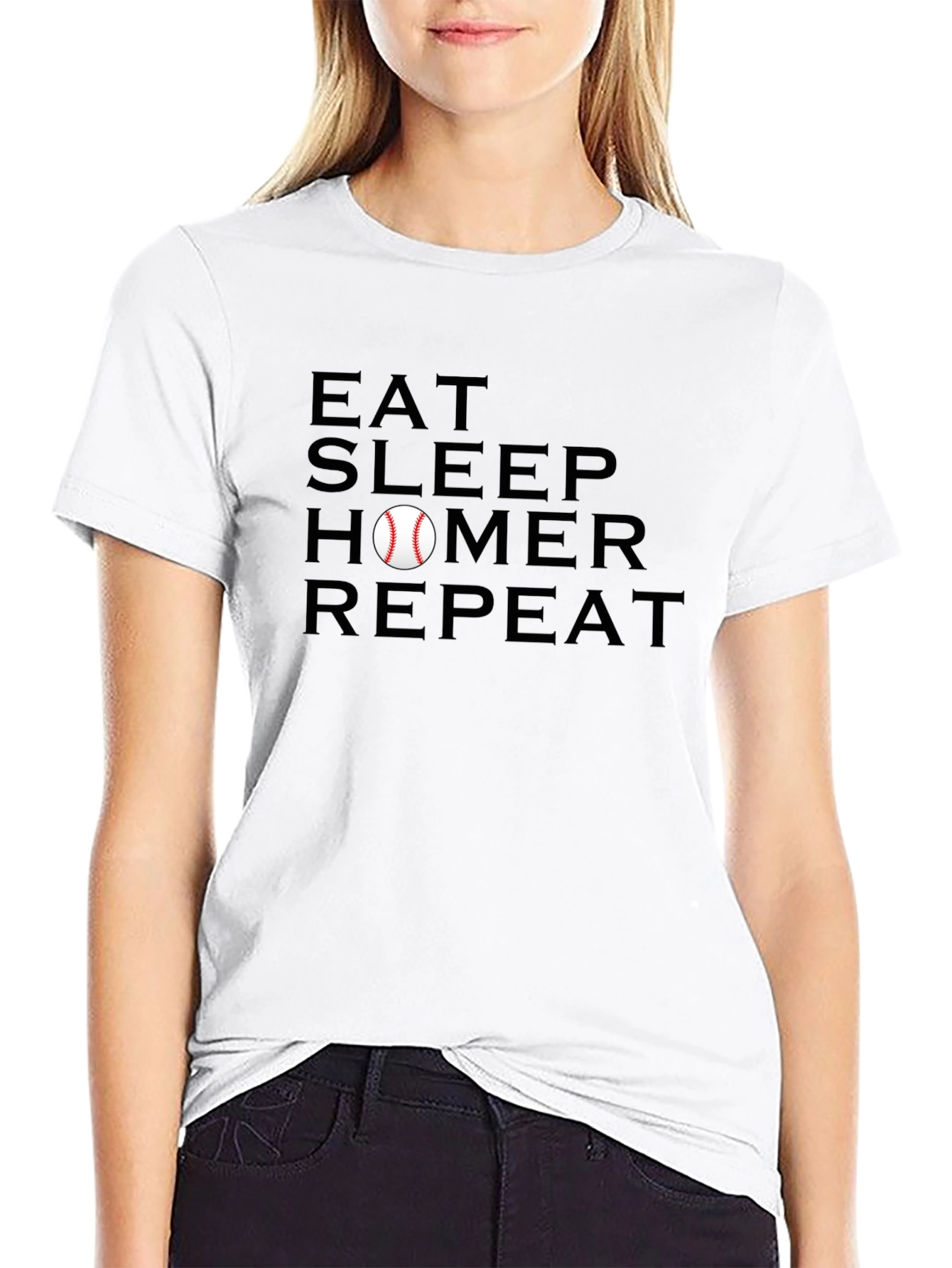 Eat Sleep Homer Repeat Baseball T-Shirt