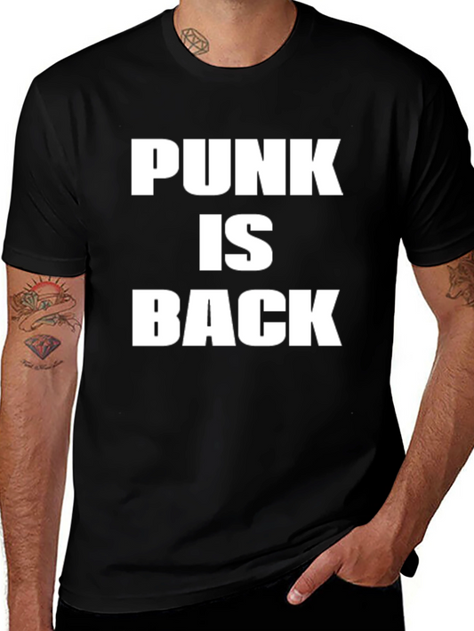 Punk Is Back Graphic Tee - Black Cotton