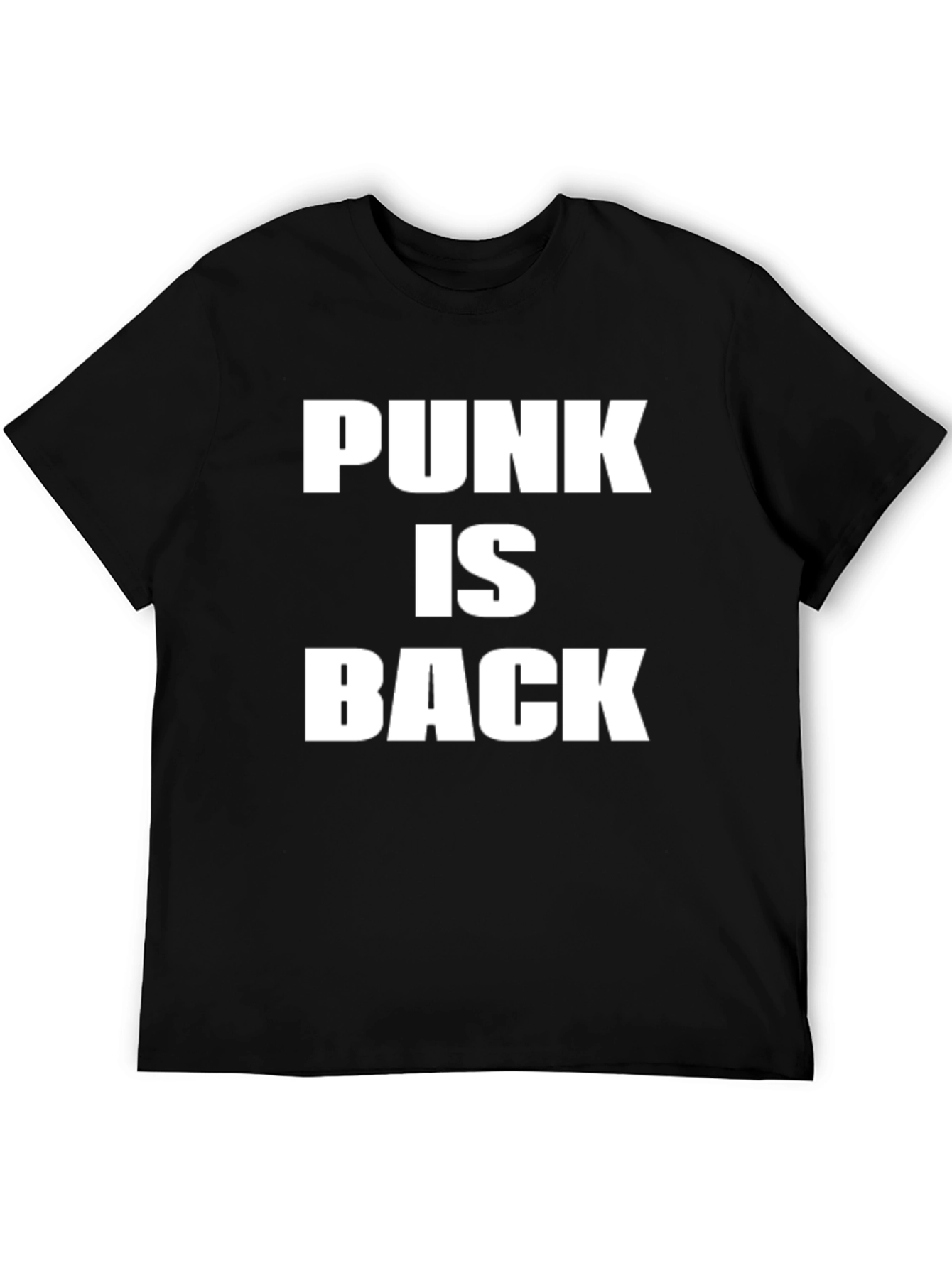 Punk Is Back Graphic Tee - Black Cotton