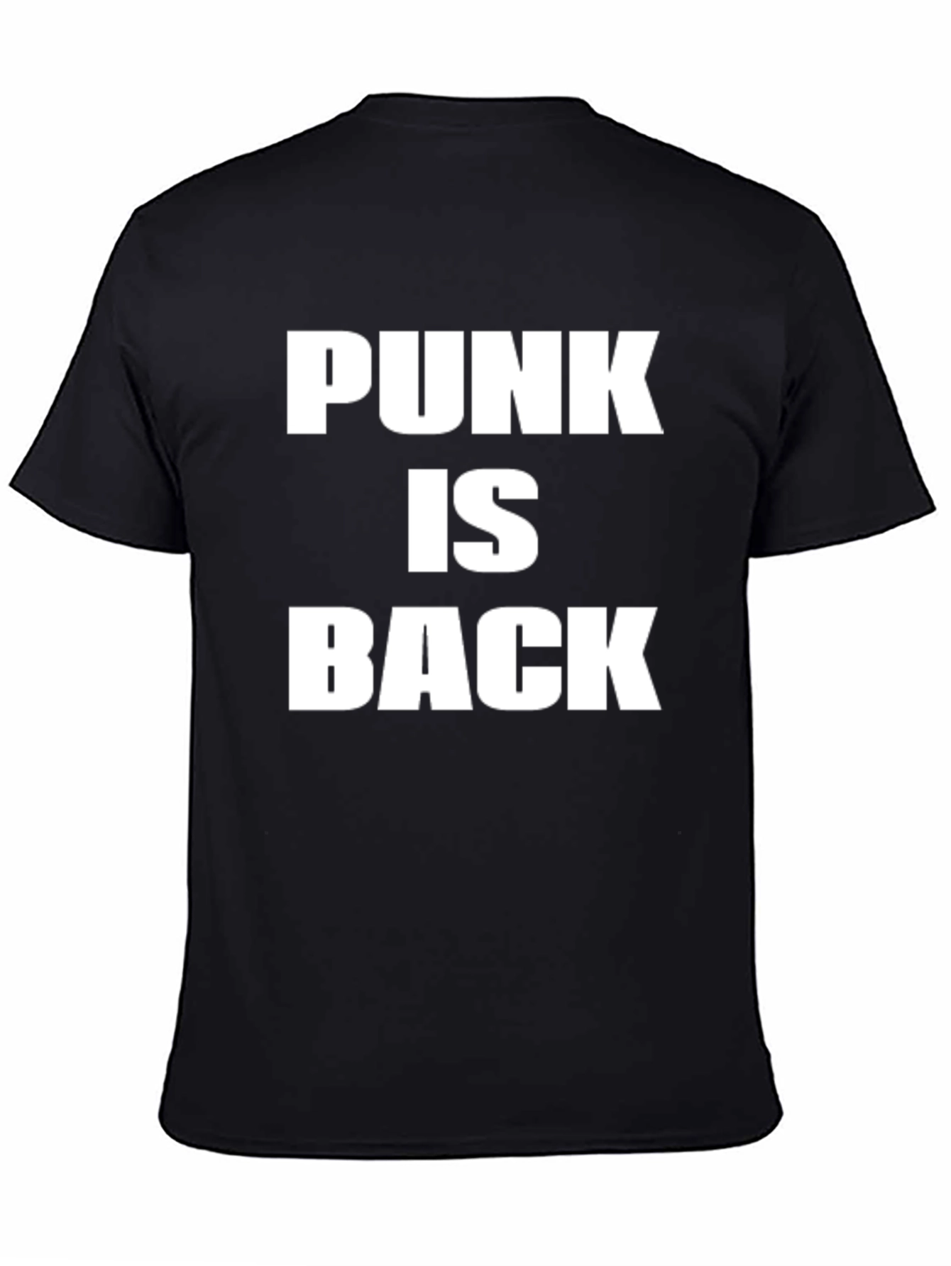 Punk Is Back Graphic Tee - Black Cotton