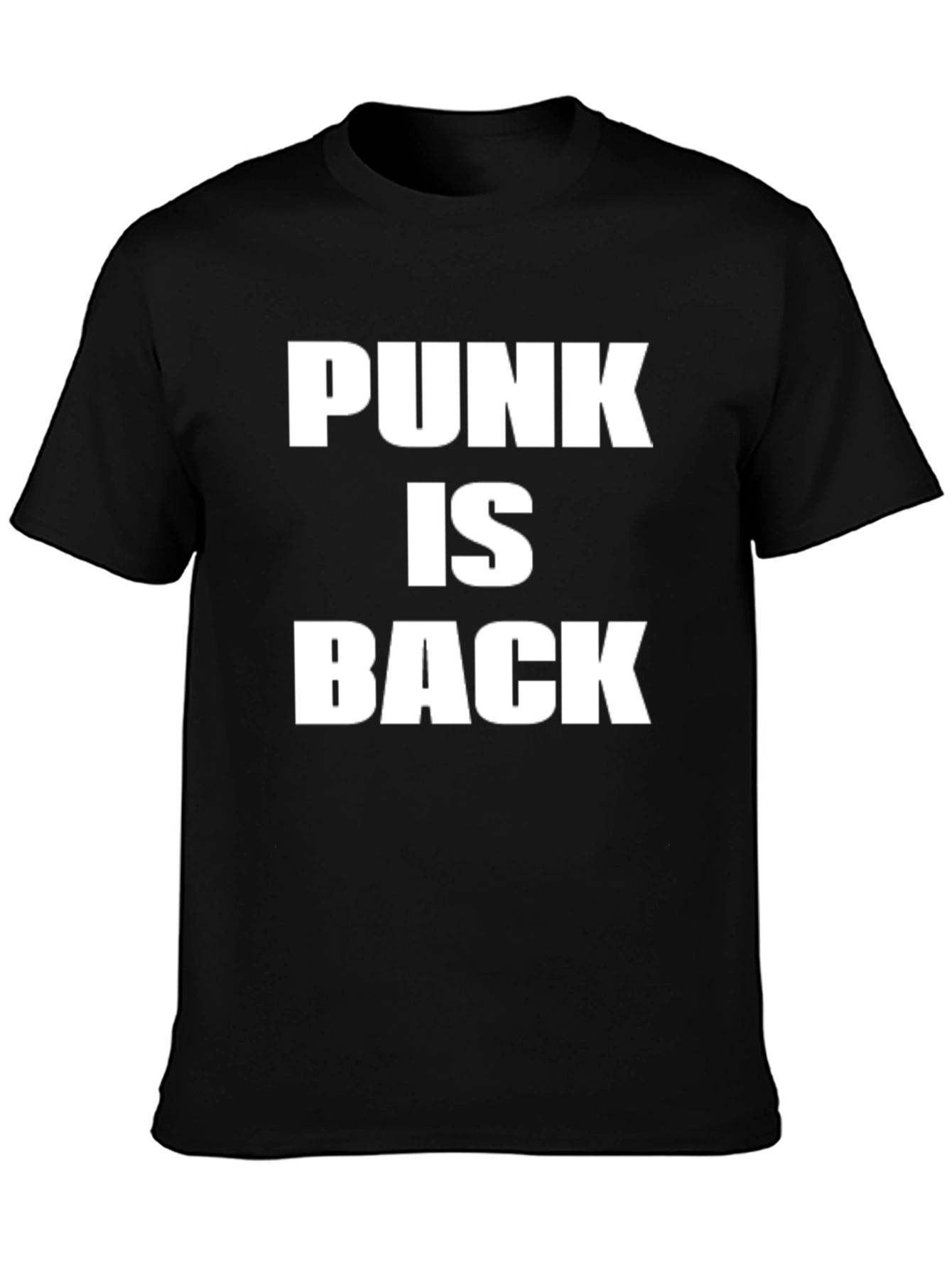 Punk Is Back Graphic Tee - Black Cotton