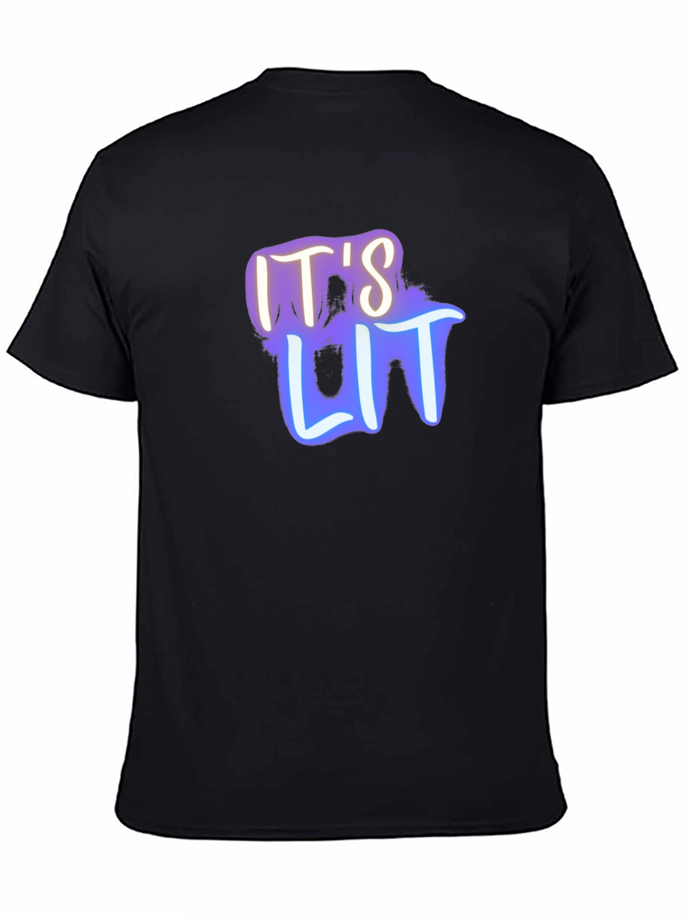Its Lit Graphic Tee - Black Cotton T-Shirt