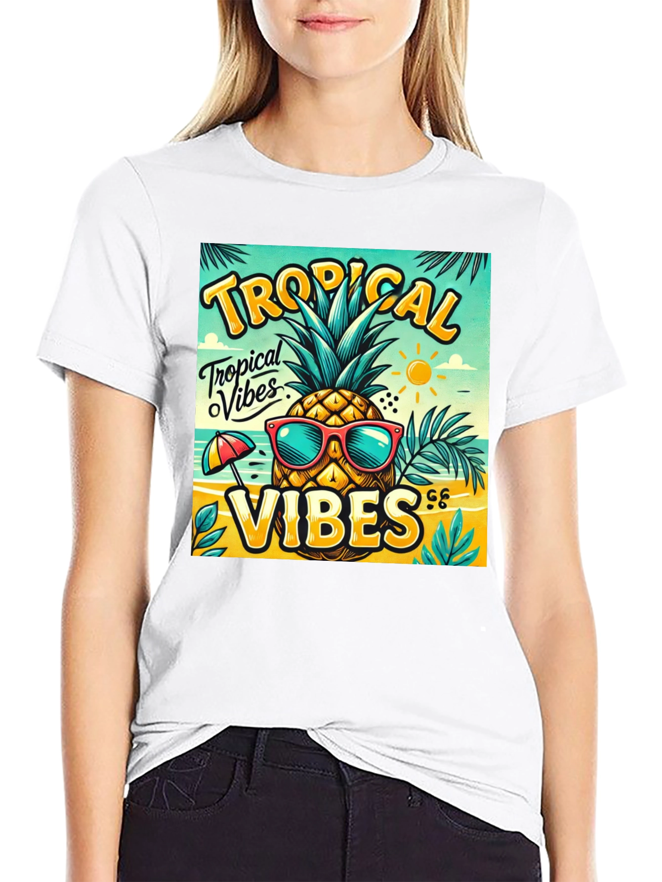 Tropical Vibes Pineapple T-Shirt