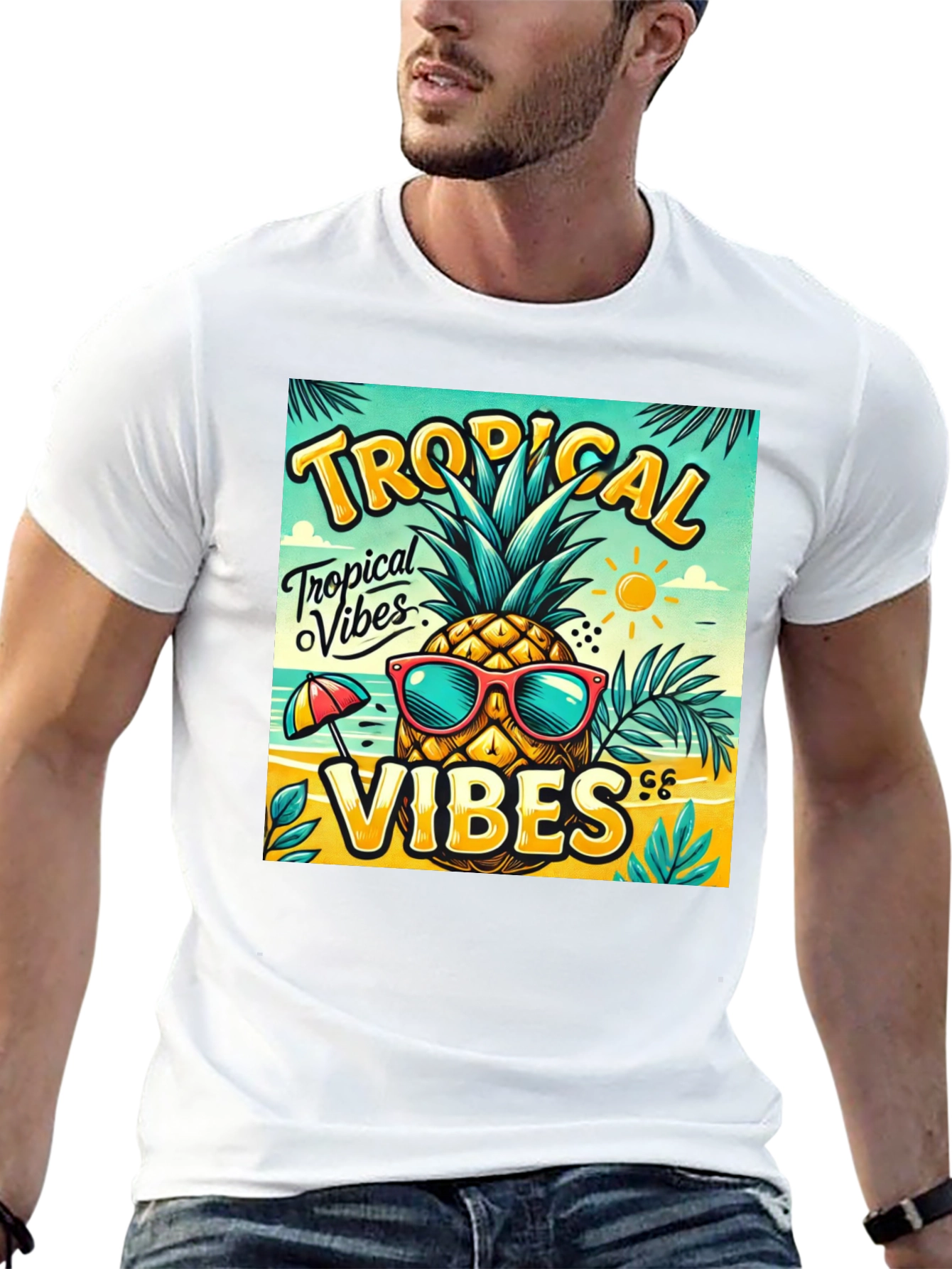 Tropical Vibes Pineapple T-Shirt