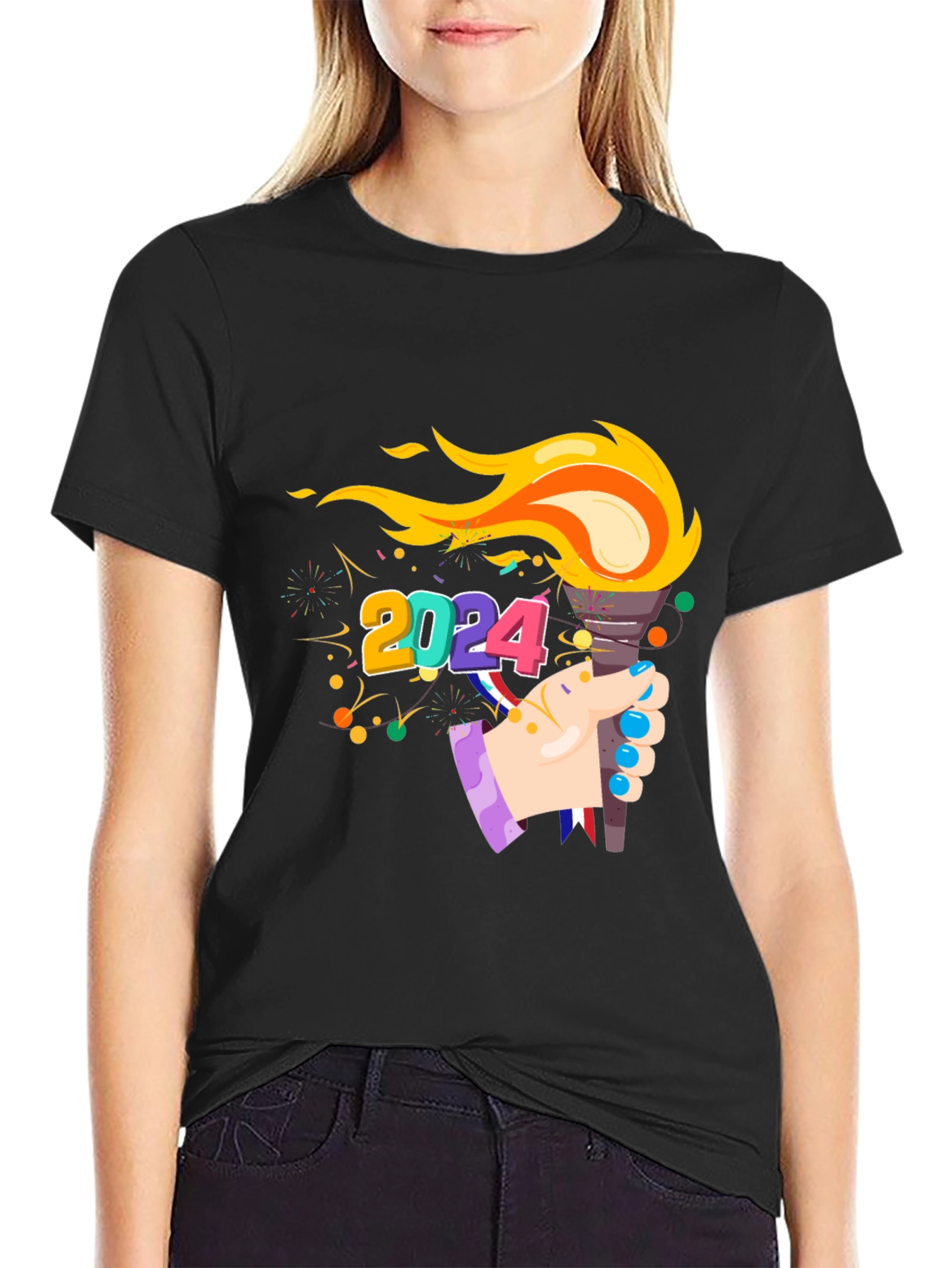 2024 Olympics Torch Graphic Tee