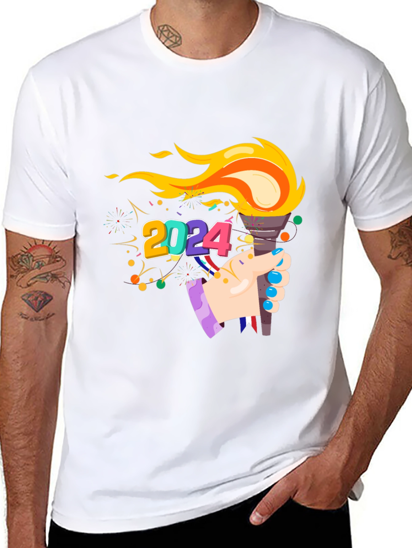 2024 Olympics Torch Graphic Tee