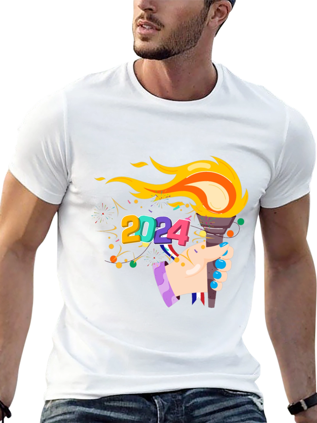 2024 Olympics Torch Graphic Tee