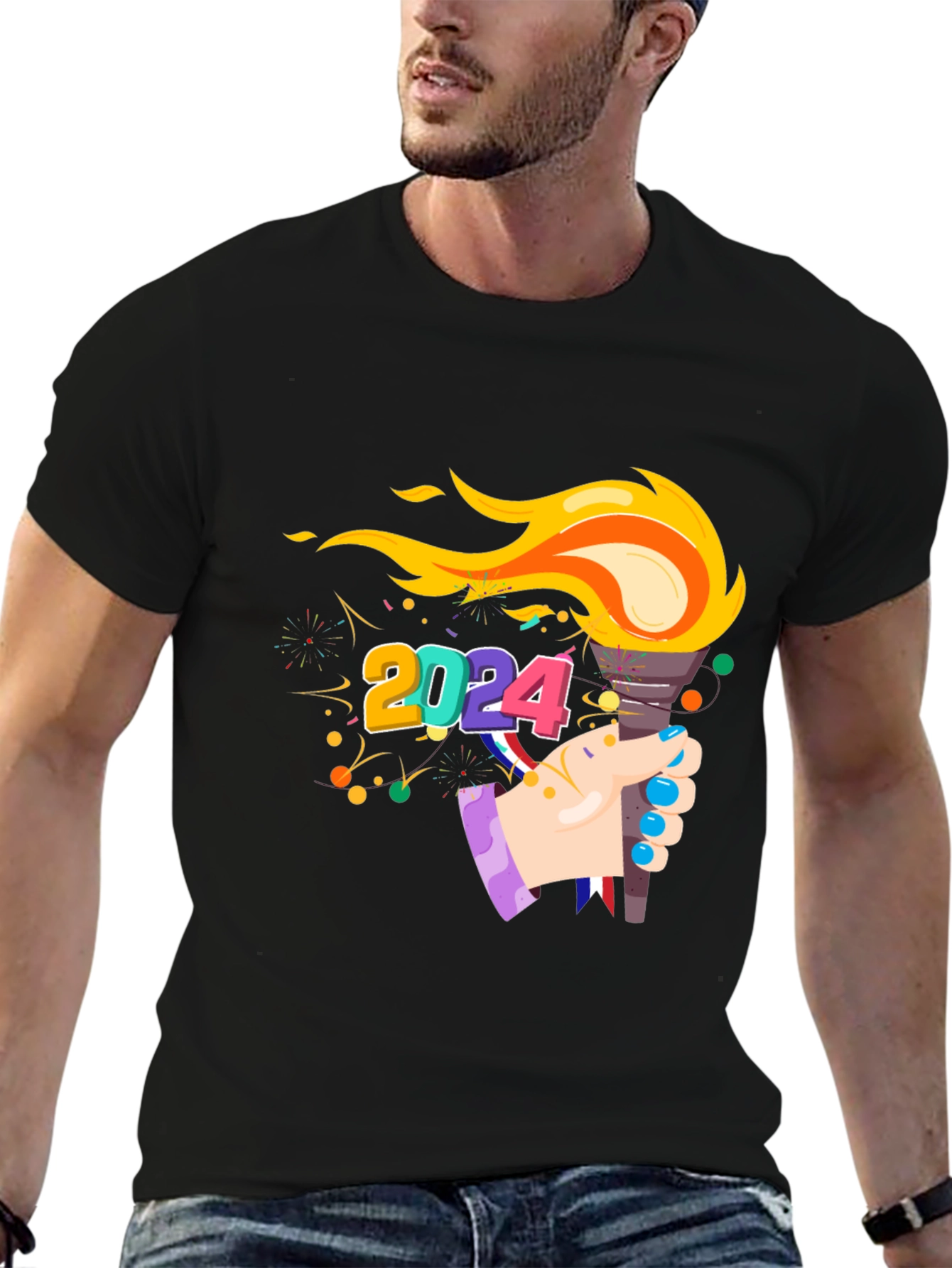 2024 Olympics Torch Graphic Tee