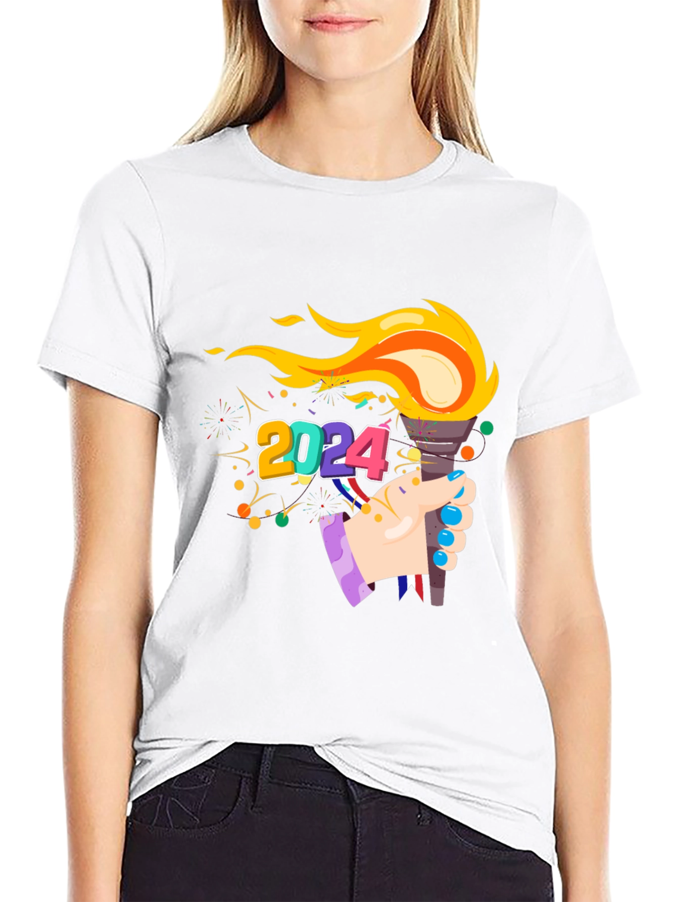2024 Olympics Torch Graphic Tee