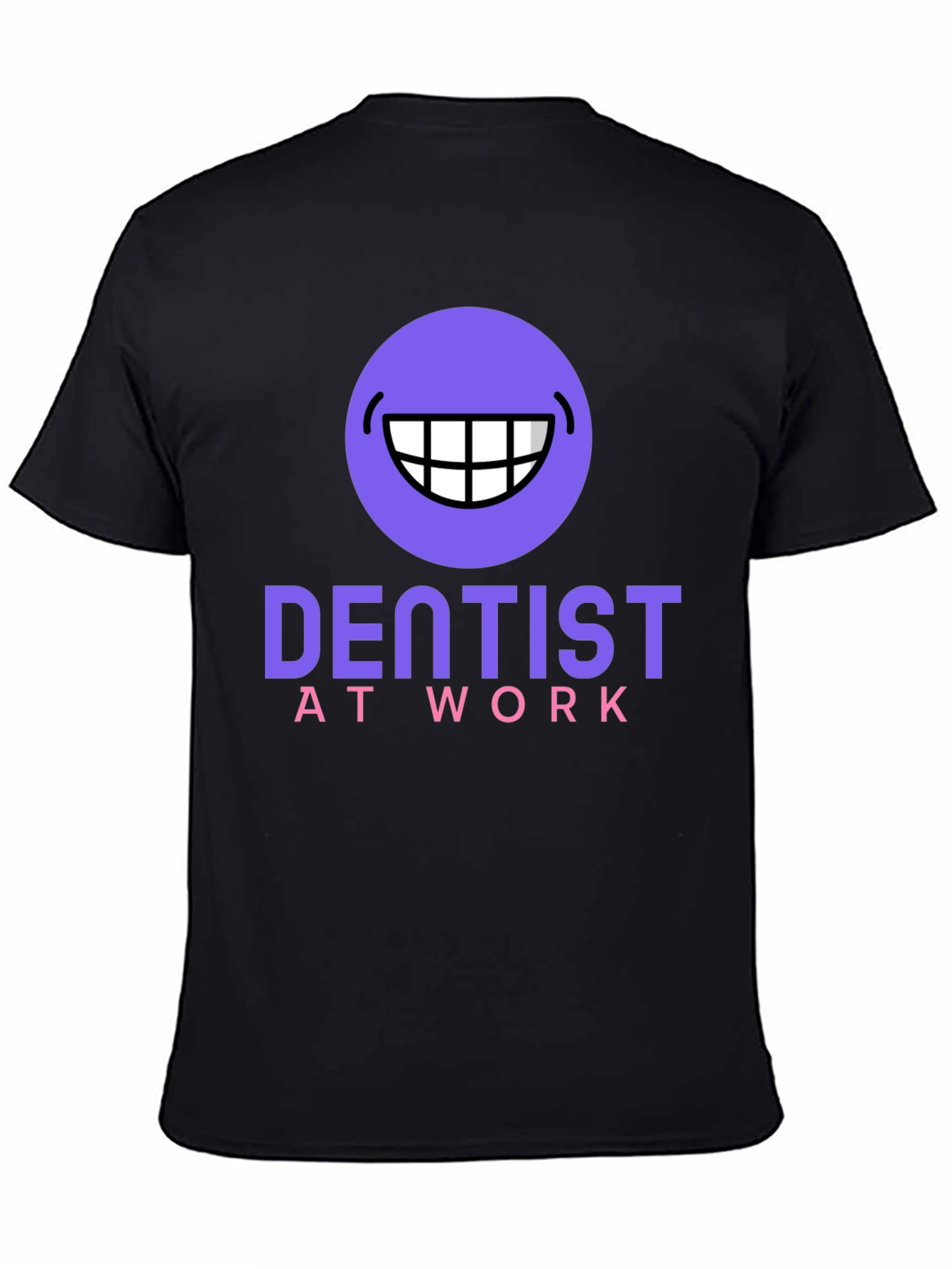 Dentist At Work Graphic T-Shirt - Black Cotton