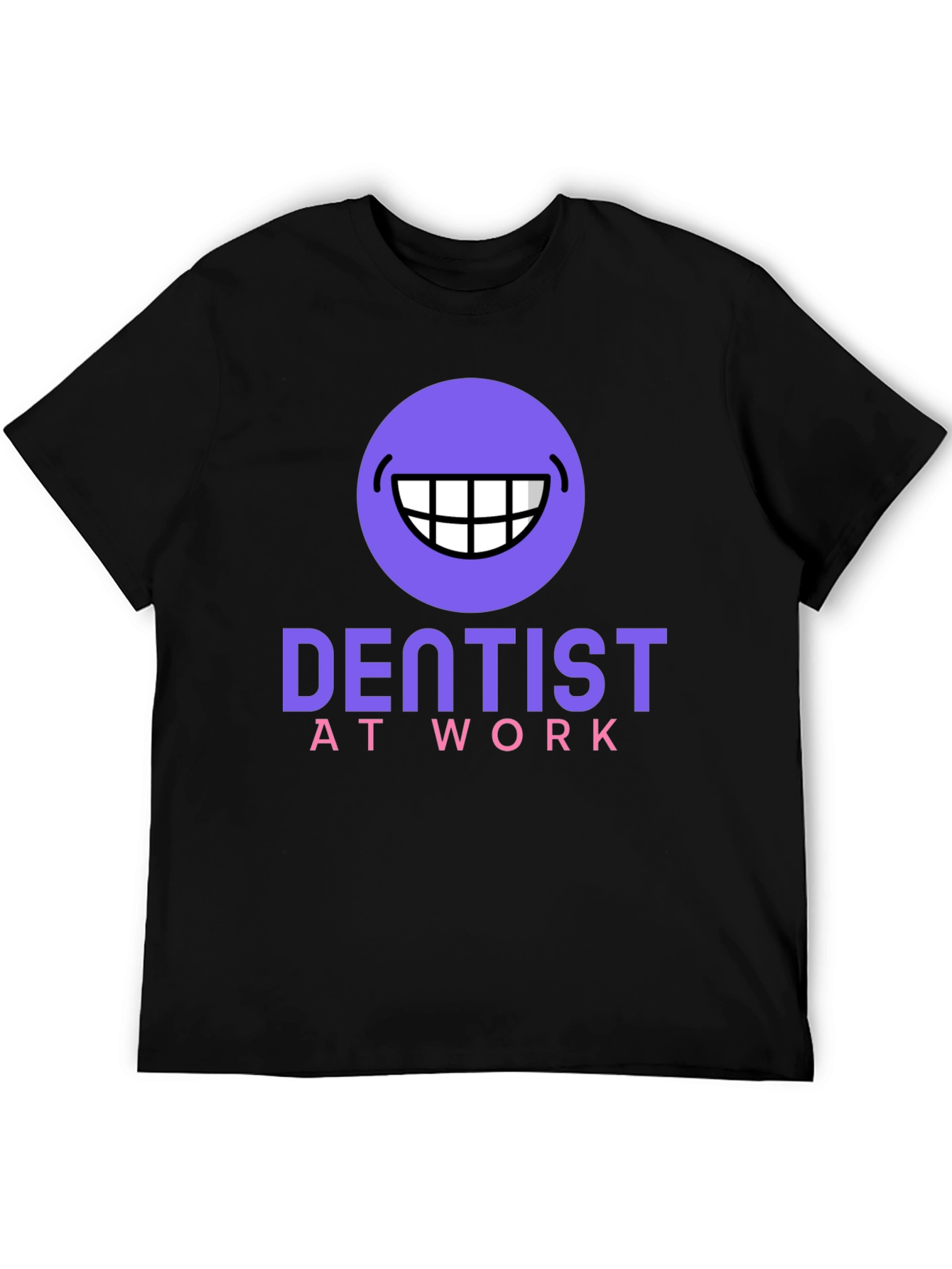 Dentist At Work Graphic T-Shirt - Black Cotton