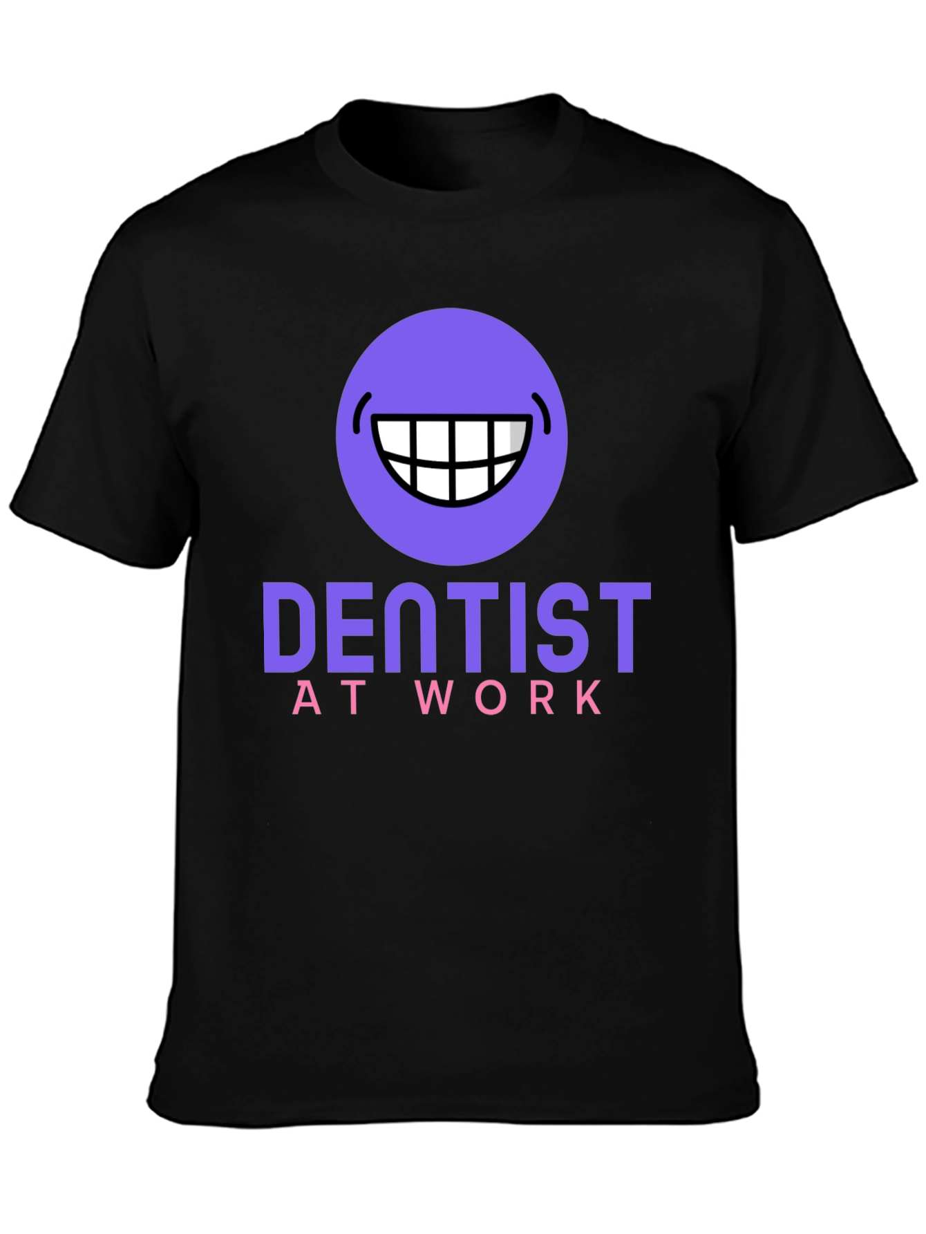 Dentist At Work Graphic T-Shirt - Black Cotton
