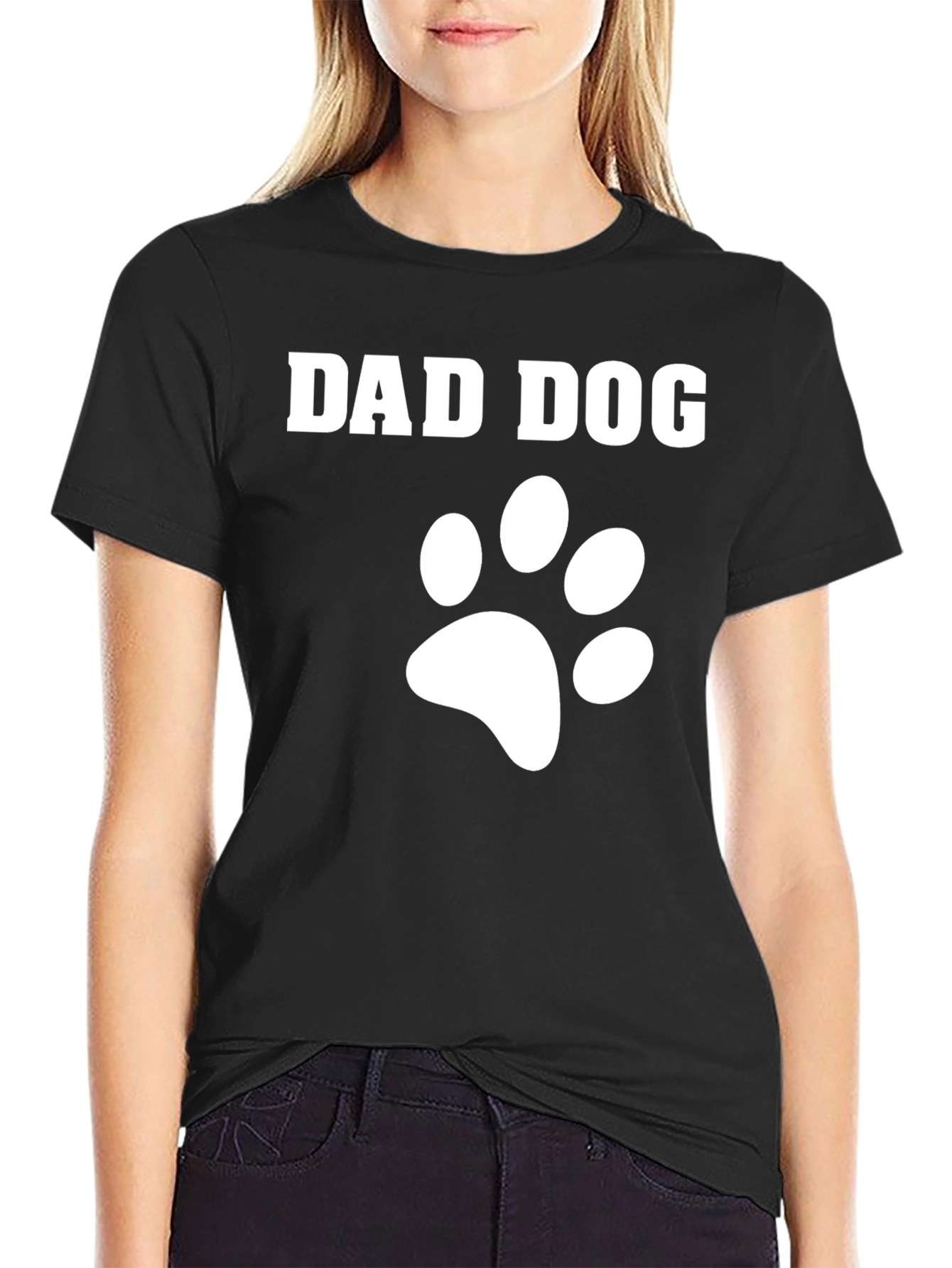 Dad Dog Paw Print T-Shirt - Perfect Gift!