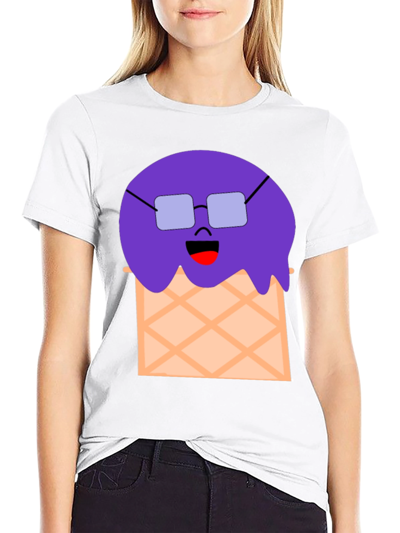 Funny Ice Cream Cone Graphic T-Shirt