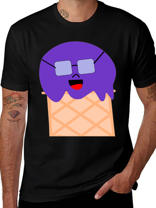 Funny Ice Cream Cone Graphic T-Shirt