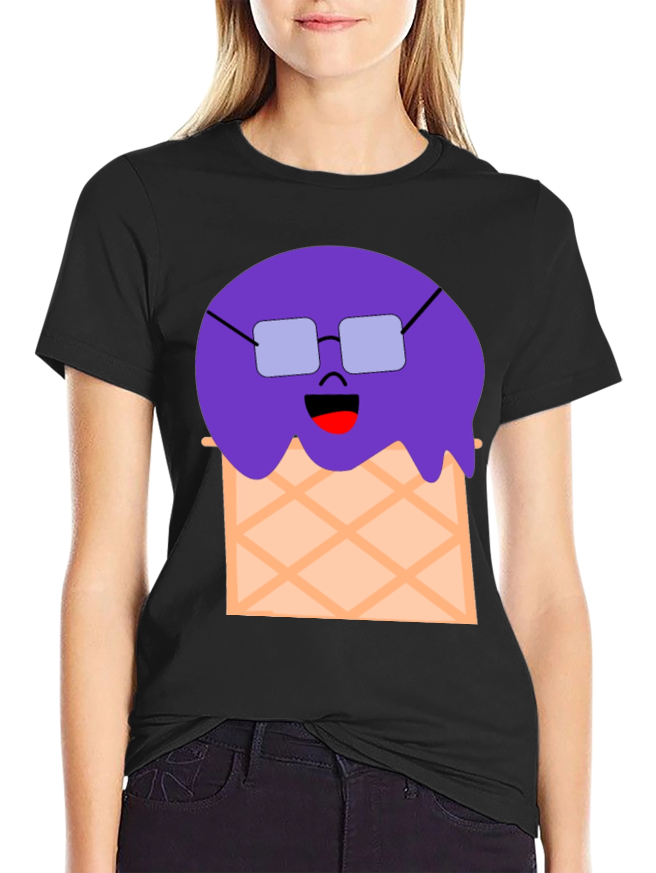 Funny Ice Cream Cone Graphic T-Shirt