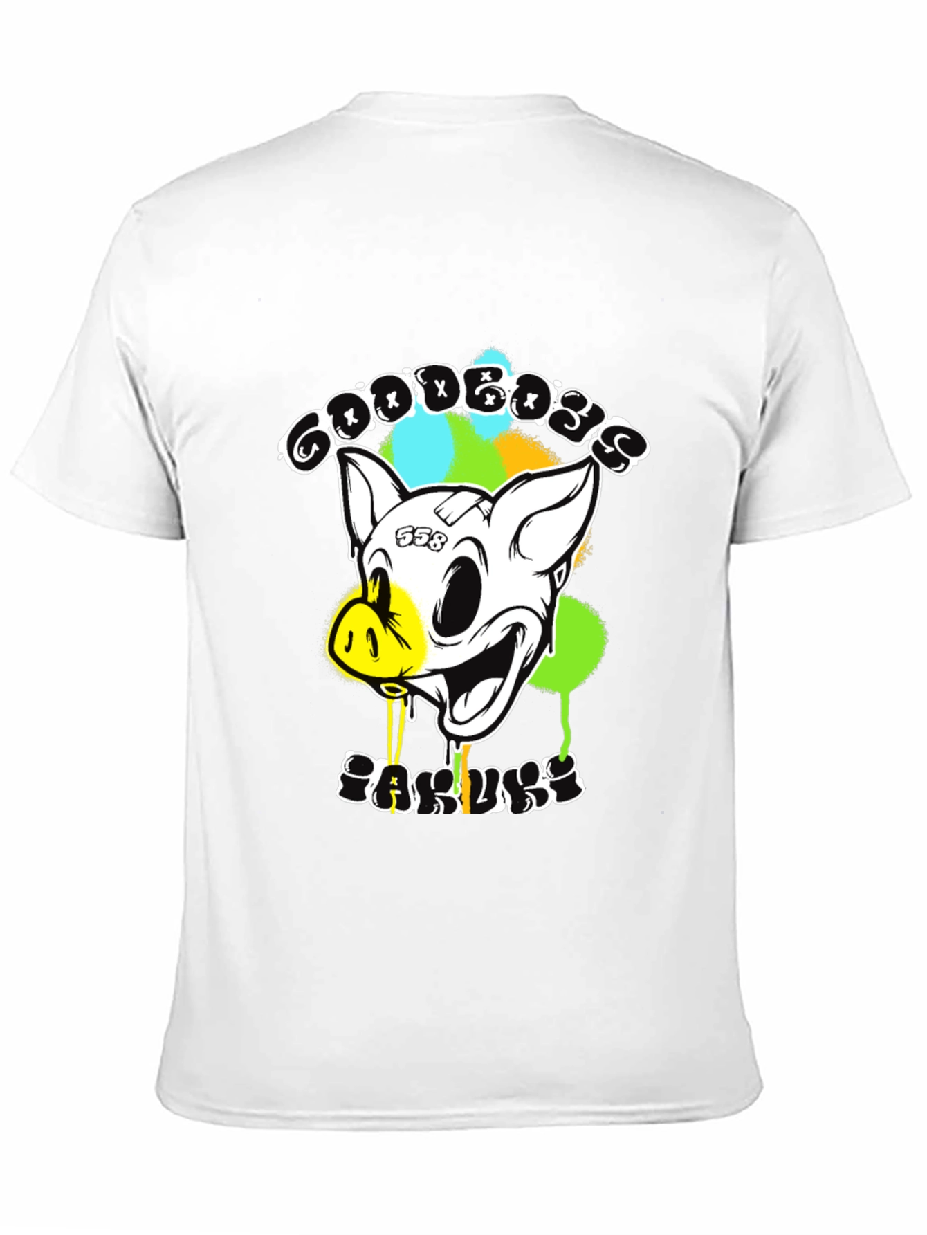 Goodbyes Garlicky Pig Graphic Tee - Black