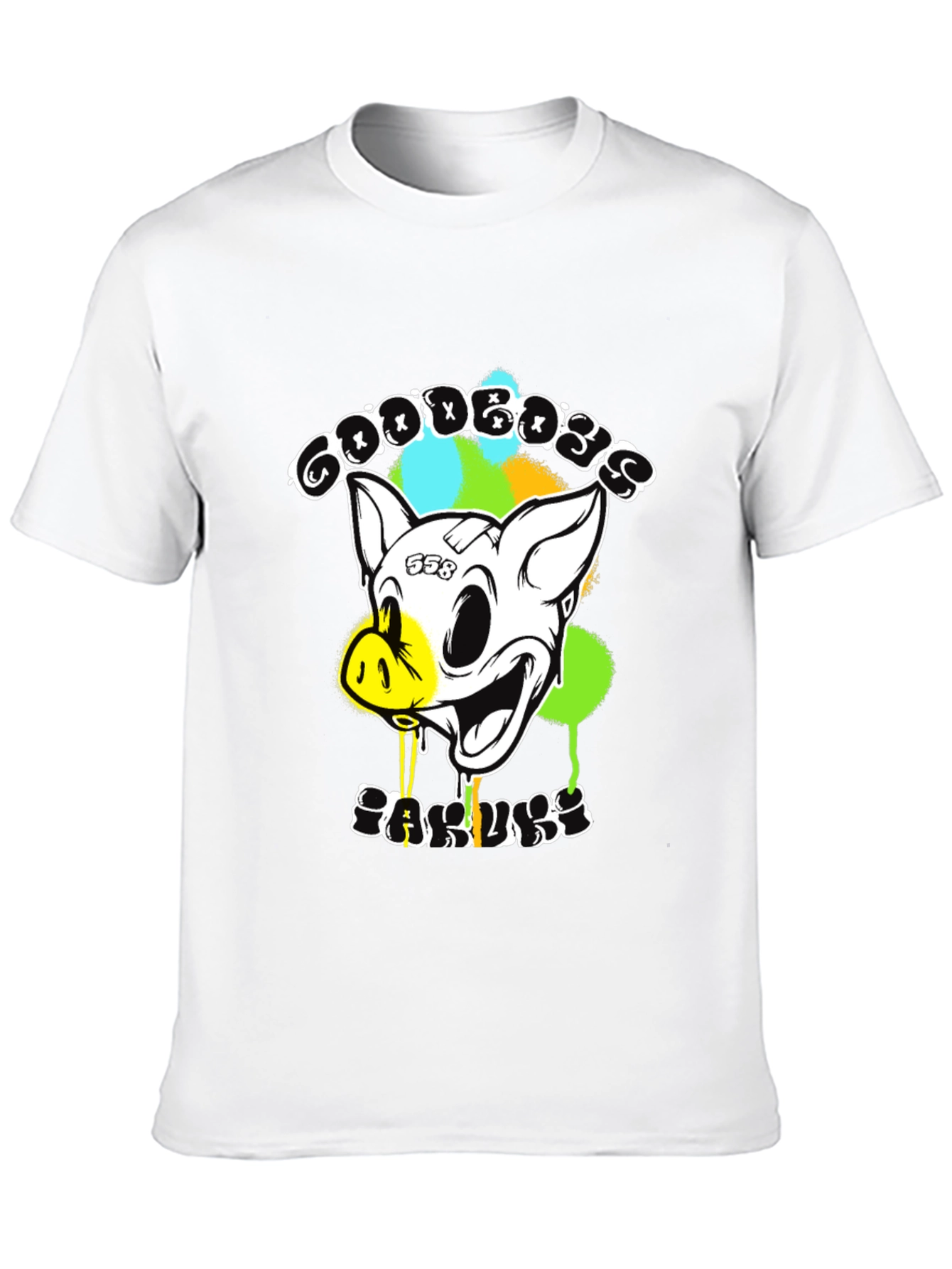 Goodbyes Garlicky Pig Graphic Tee - Black
