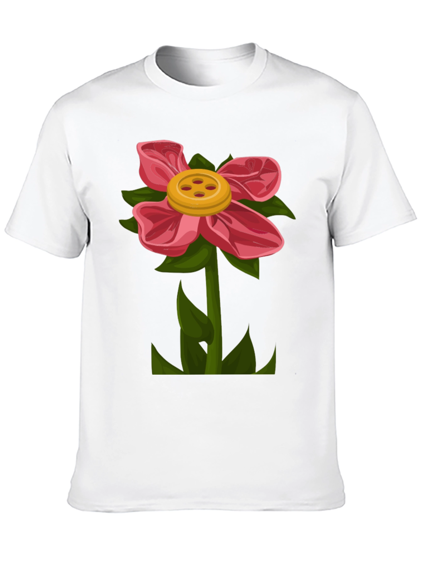 Flower Power T-Shirt - Fun Button Flower Design!
