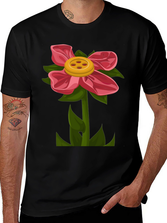 Flower Power T-Shirt - Fun Button Flower Design!
