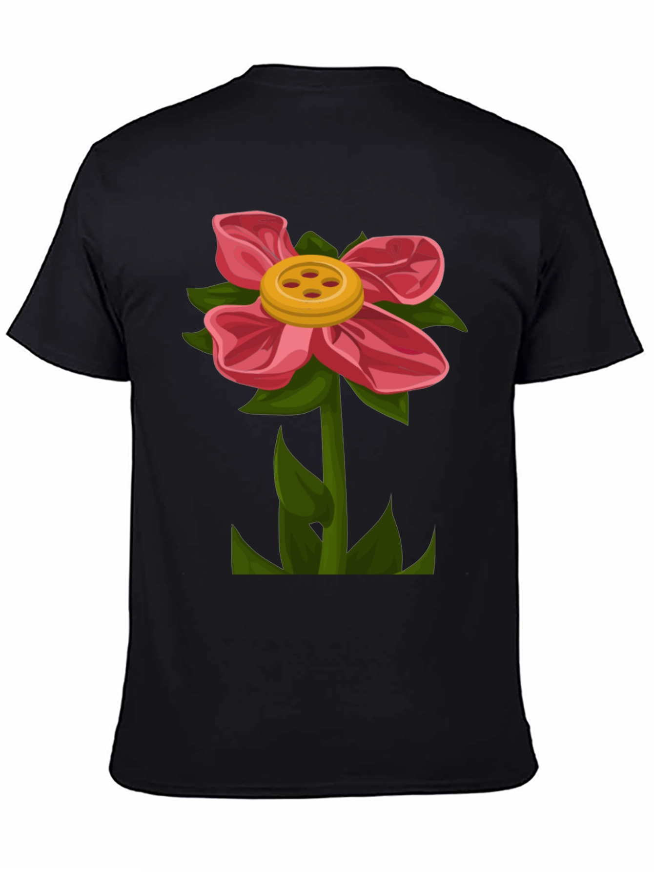 Flower Power T-Shirt - Fun Button Flower Design!