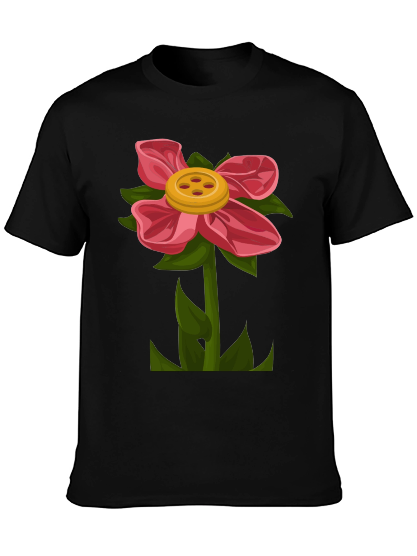 Flower Power T-Shirt - Fun Button Flower Design!