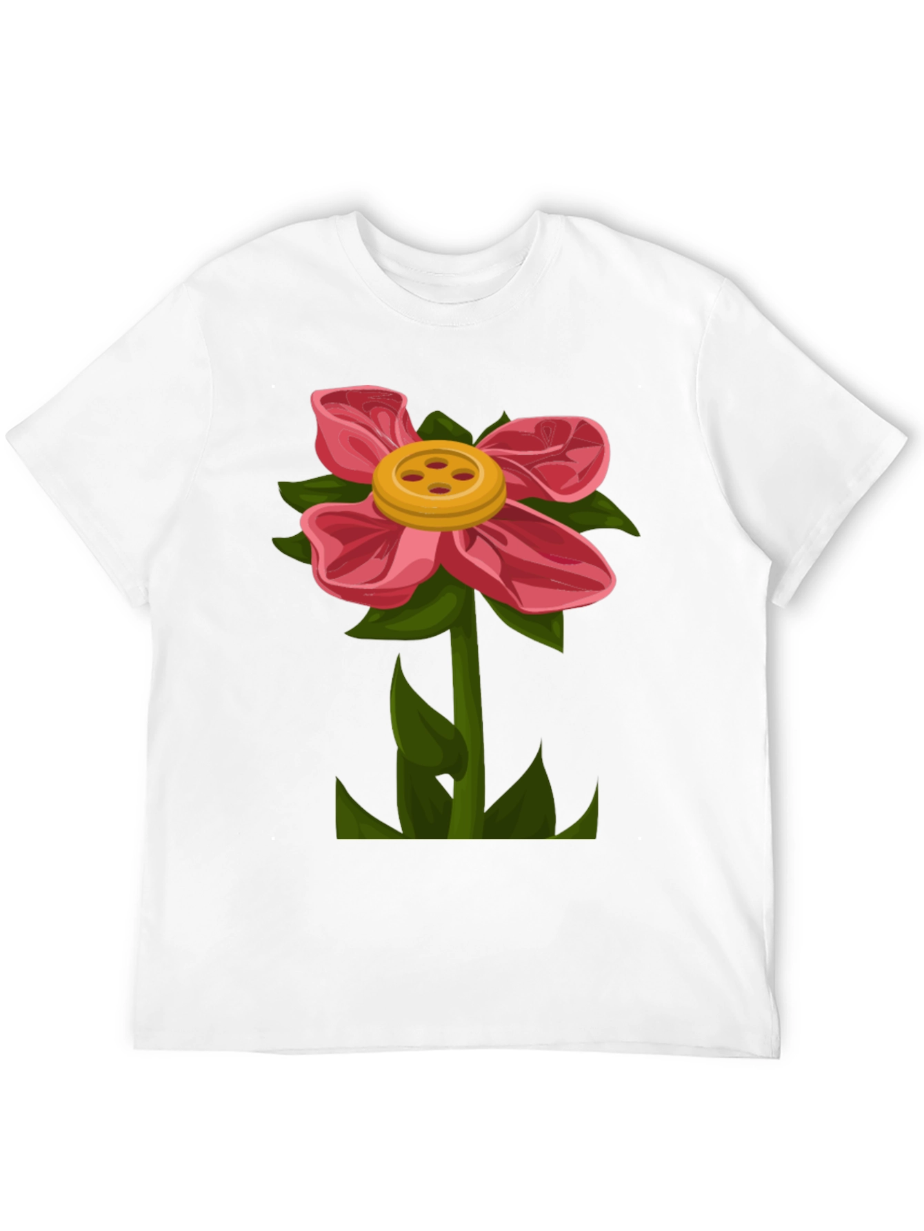 Flower Power T-Shirt - Fun Button Flower Design!