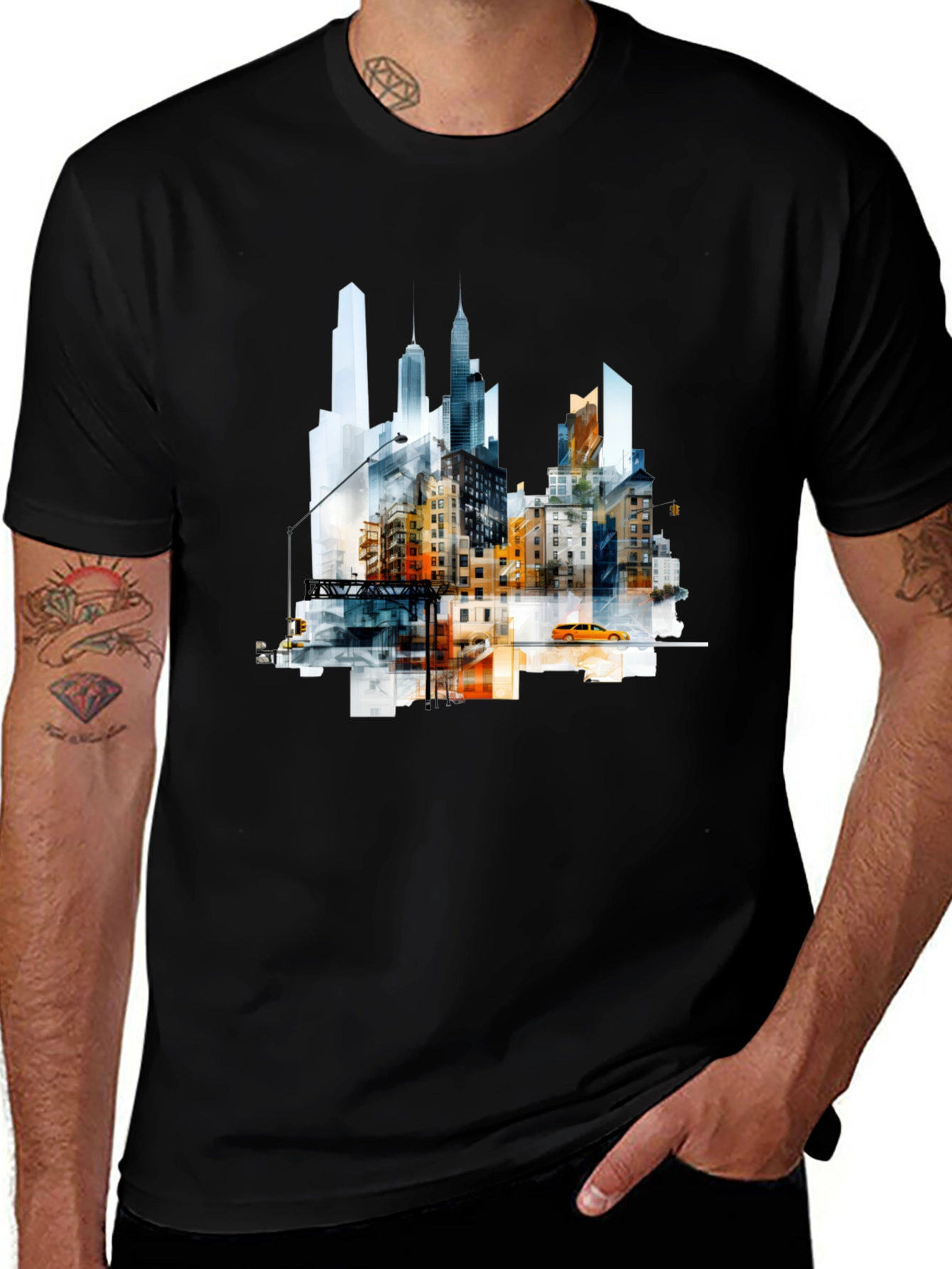 Urban Skyline Graphic Tee - Modern Cityscape Shirt