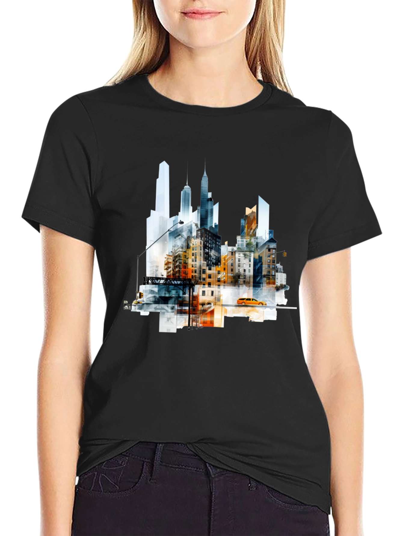 Urban Skyline Graphic Tee - Modern Cityscape Shirt