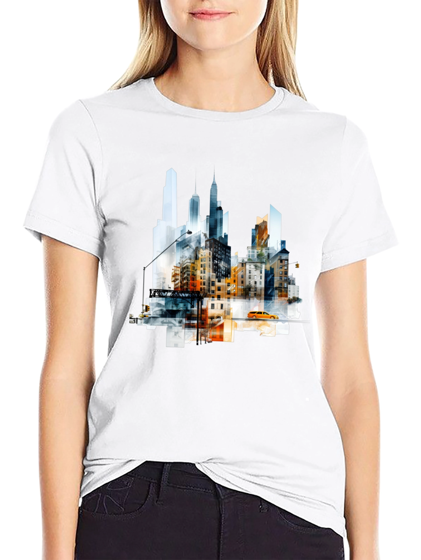 Urban Skyline Graphic Tee - Modern Cityscape Shirt