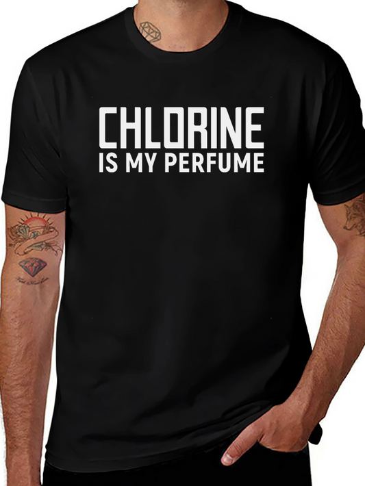 Chlorine is My Perfume Graphic T-Shirt - Black