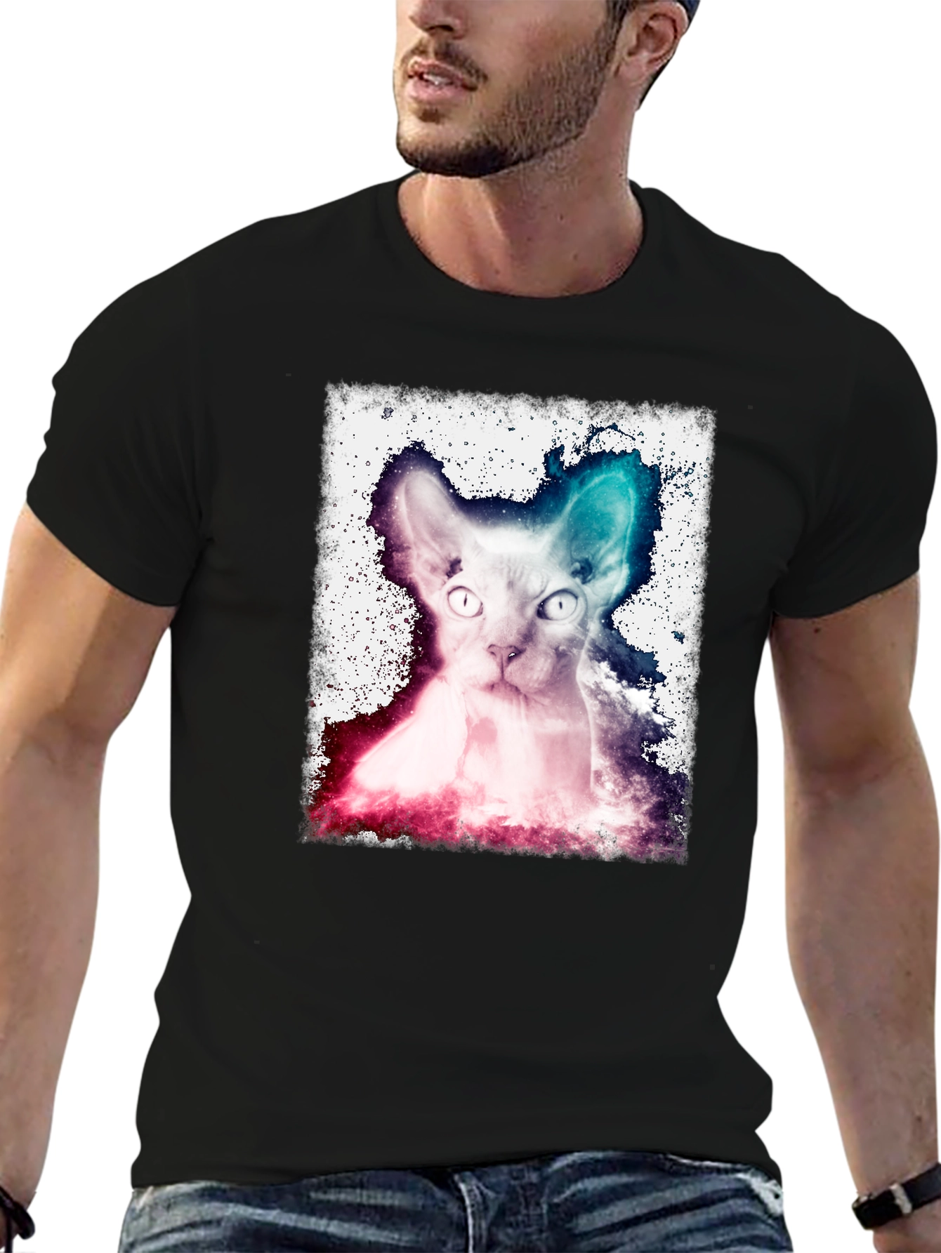 Galaxy Cat Graphic Tee - Unique Design