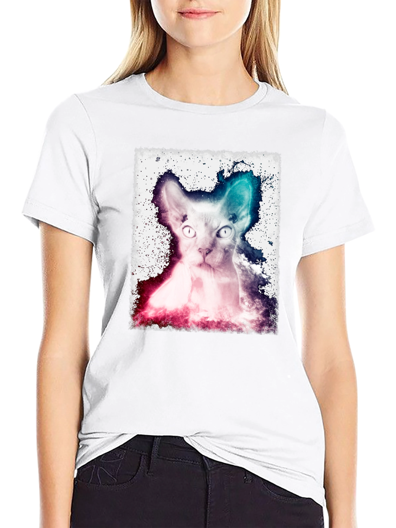 Galaxy Cat Graphic Tee - Unique Design