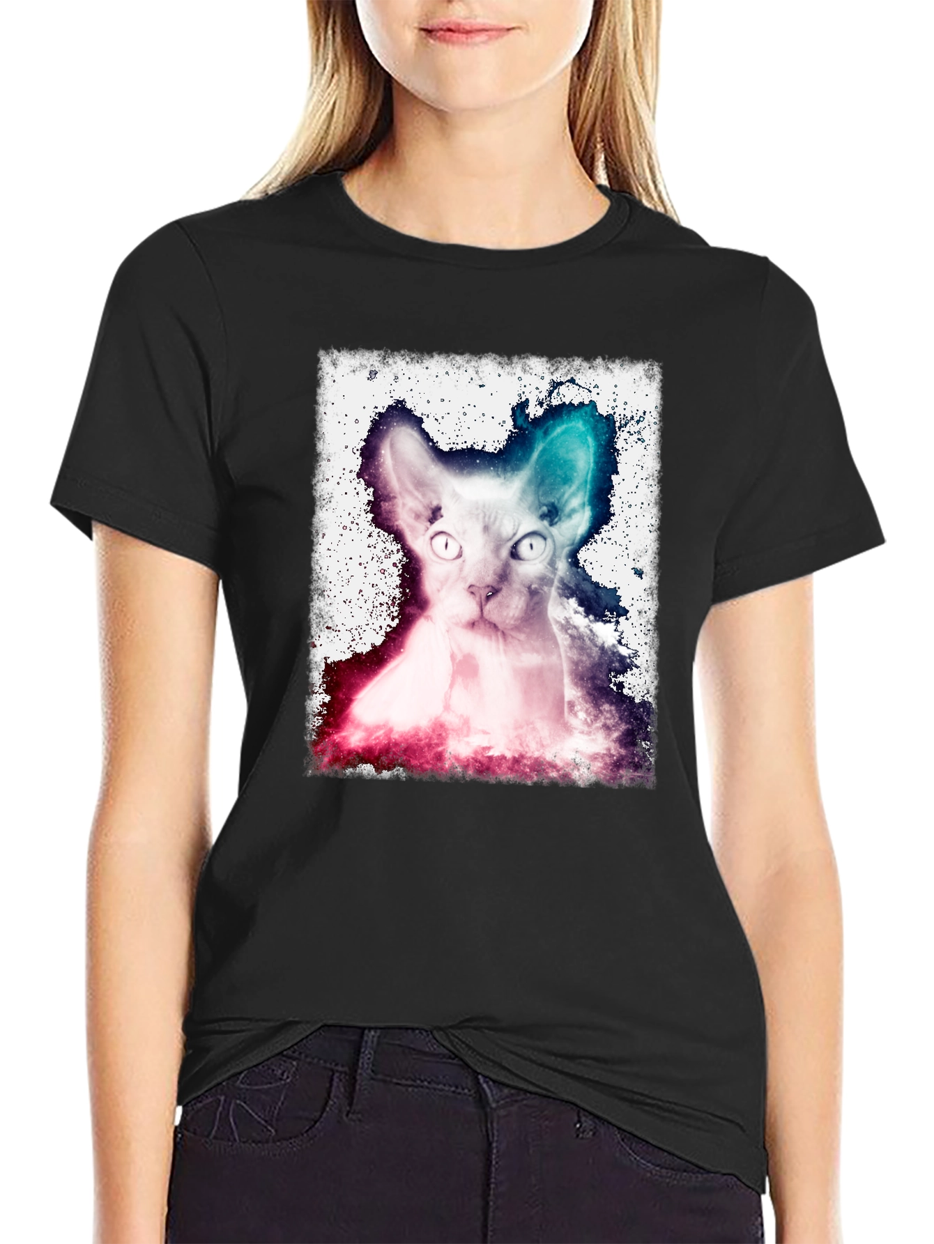 Galaxy Cat Graphic Tee - Unique Design