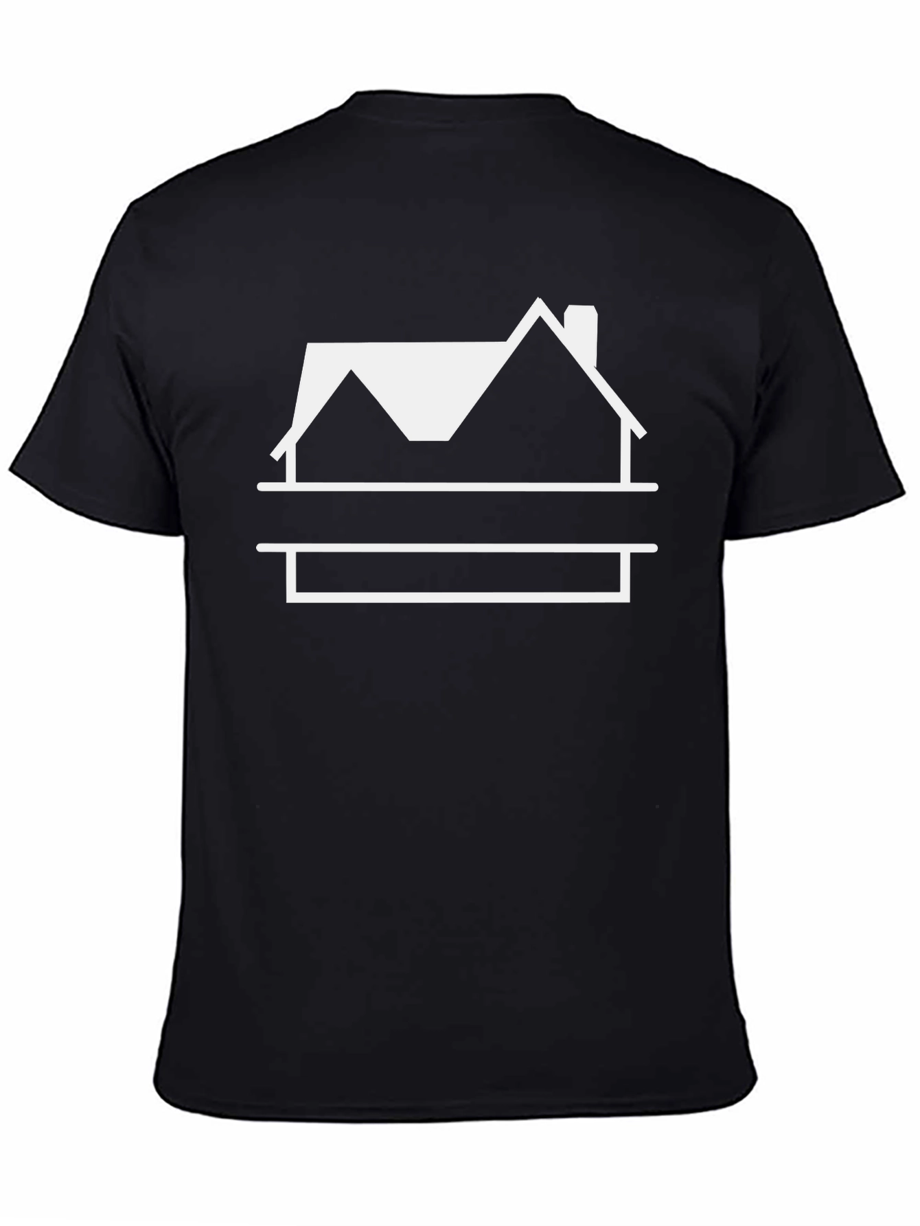 Customizable House Graphic T-Shirt - Black