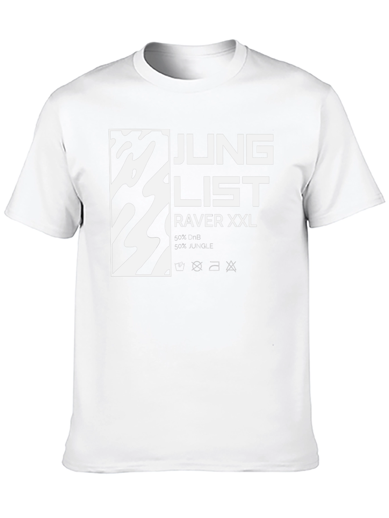 Junglist Raver XXL Black Graphic T-Shirt