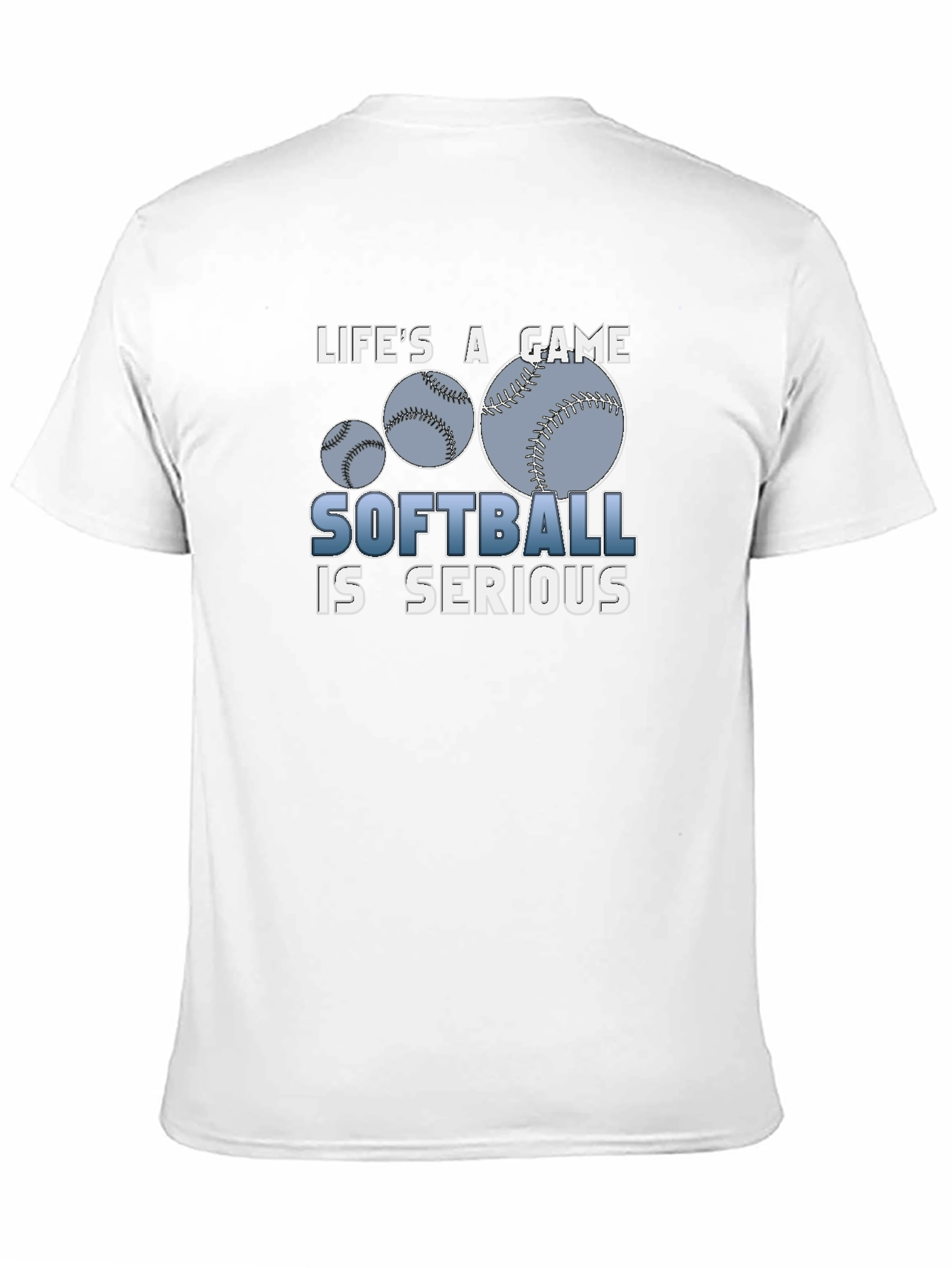 Lifes A Game Softball Is Serious Black T-Shirt