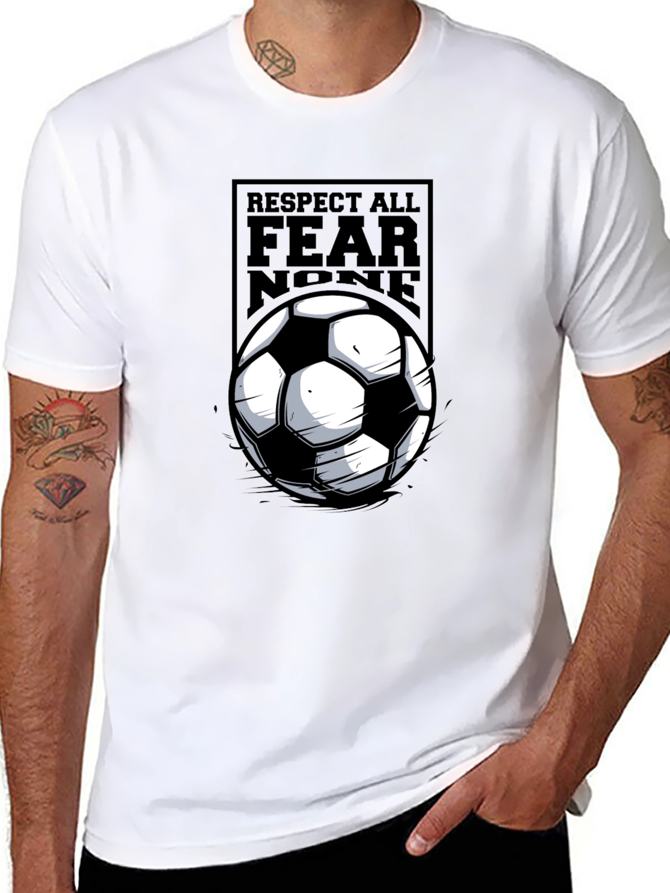 Respect All Fear None Soccer T-Shirt