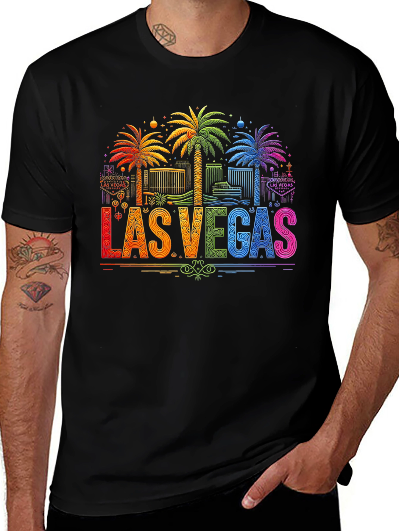 Las Vegas Palm Tree Graphic T-Shirt