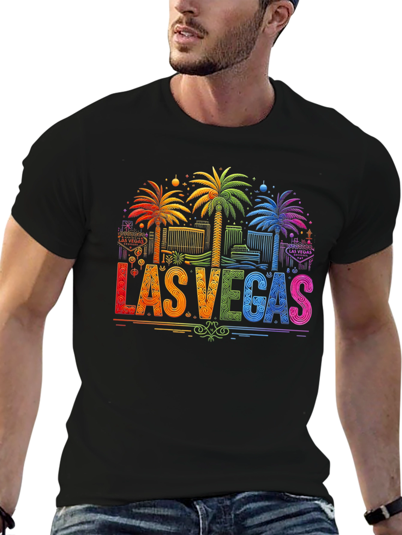 Las Vegas Palm Tree Graphic T-Shirt
