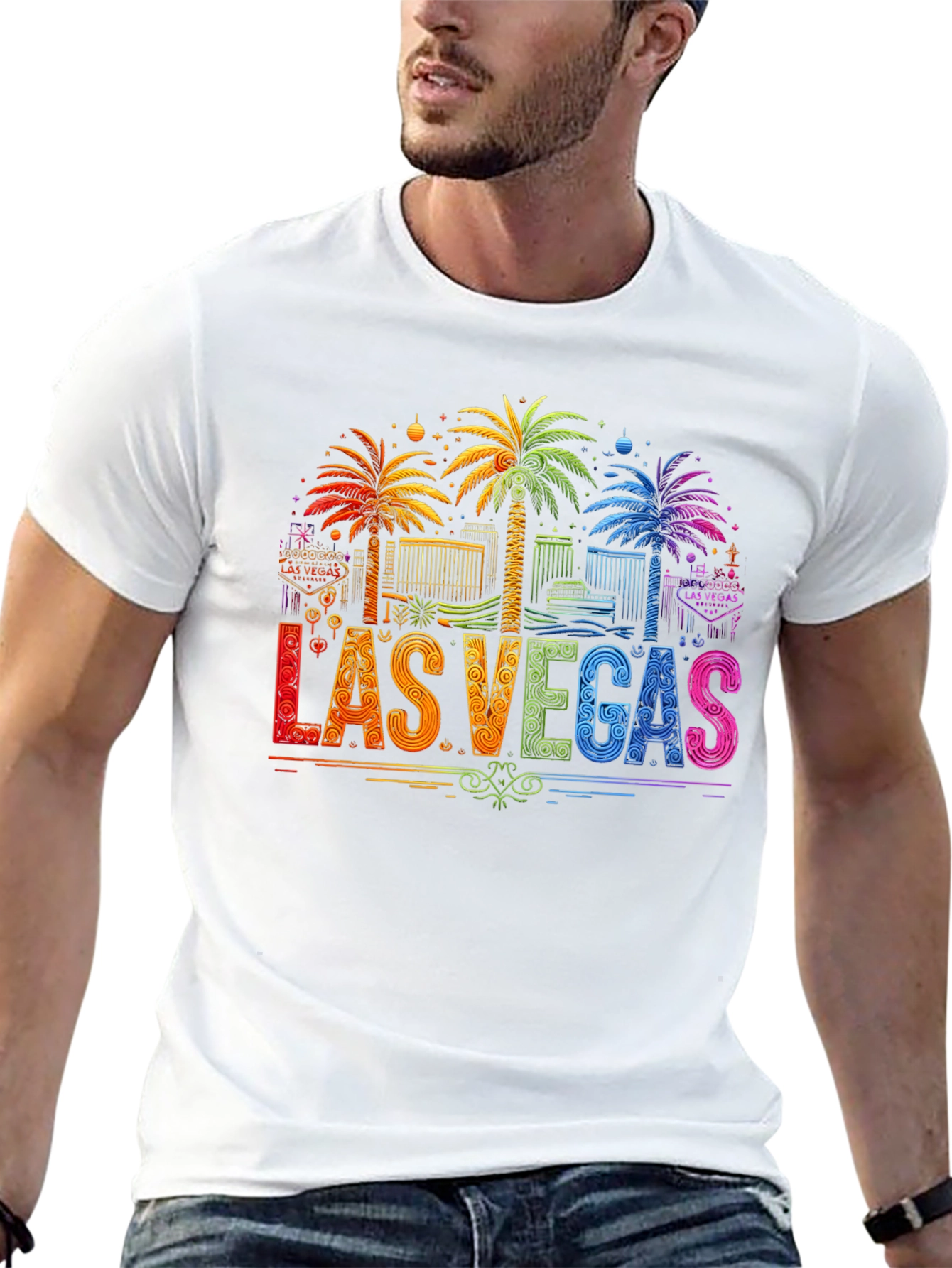 Las Vegas Palm Tree Graphic T-Shirt