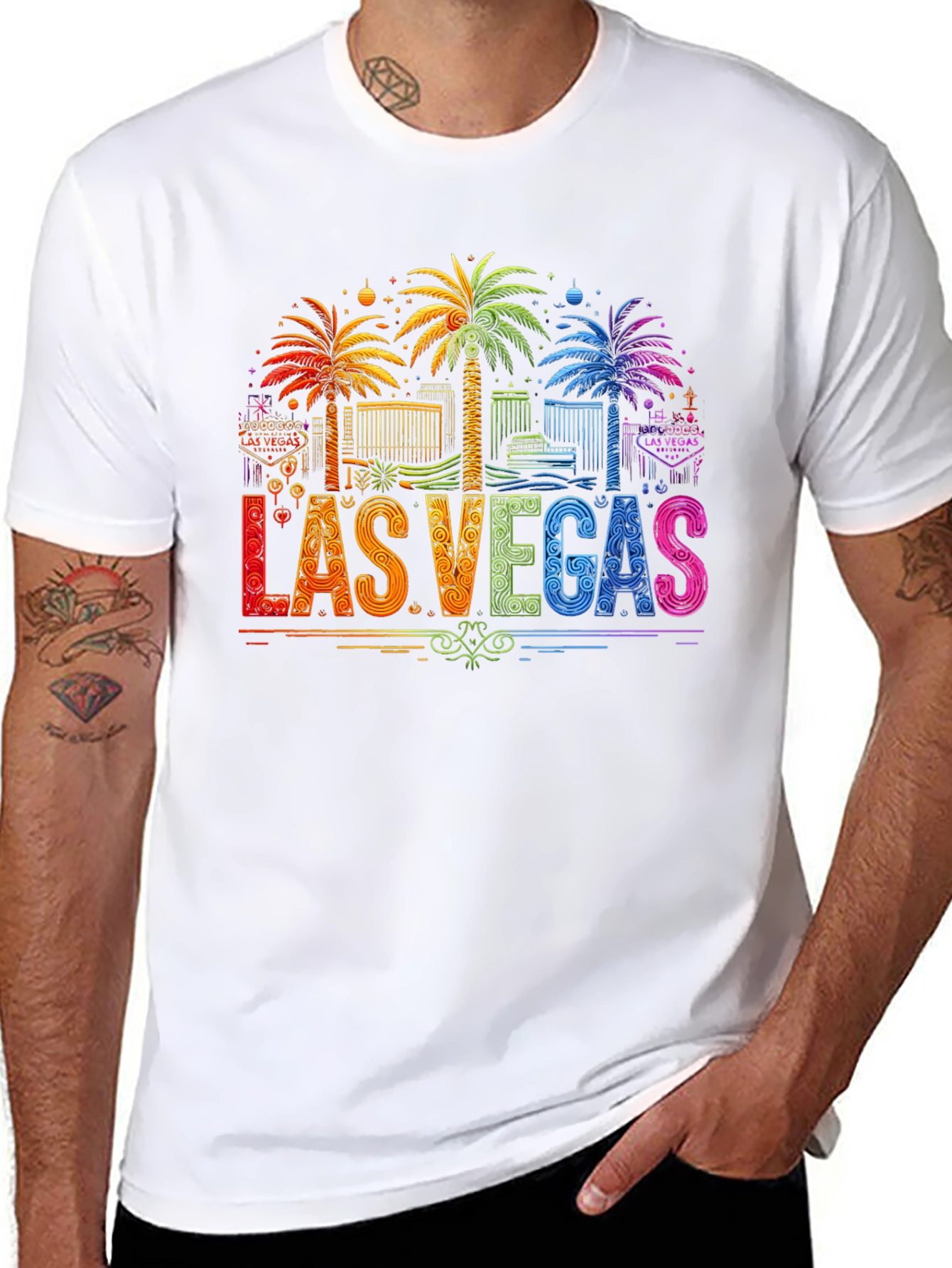 Las Vegas Palm Tree Graphic T-Shirt