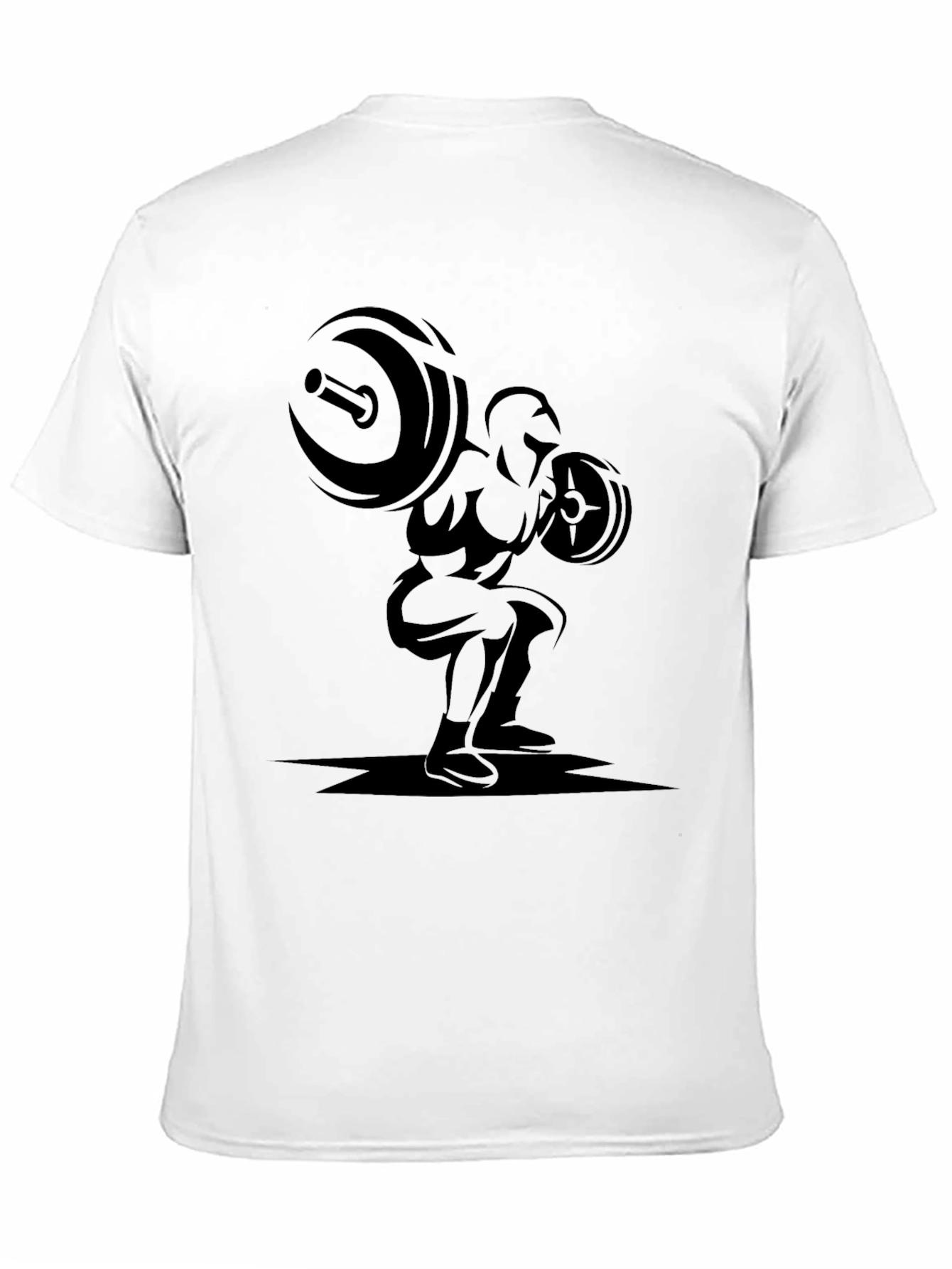 Mens Black Graphic T-Shirt - Weightlifter Design